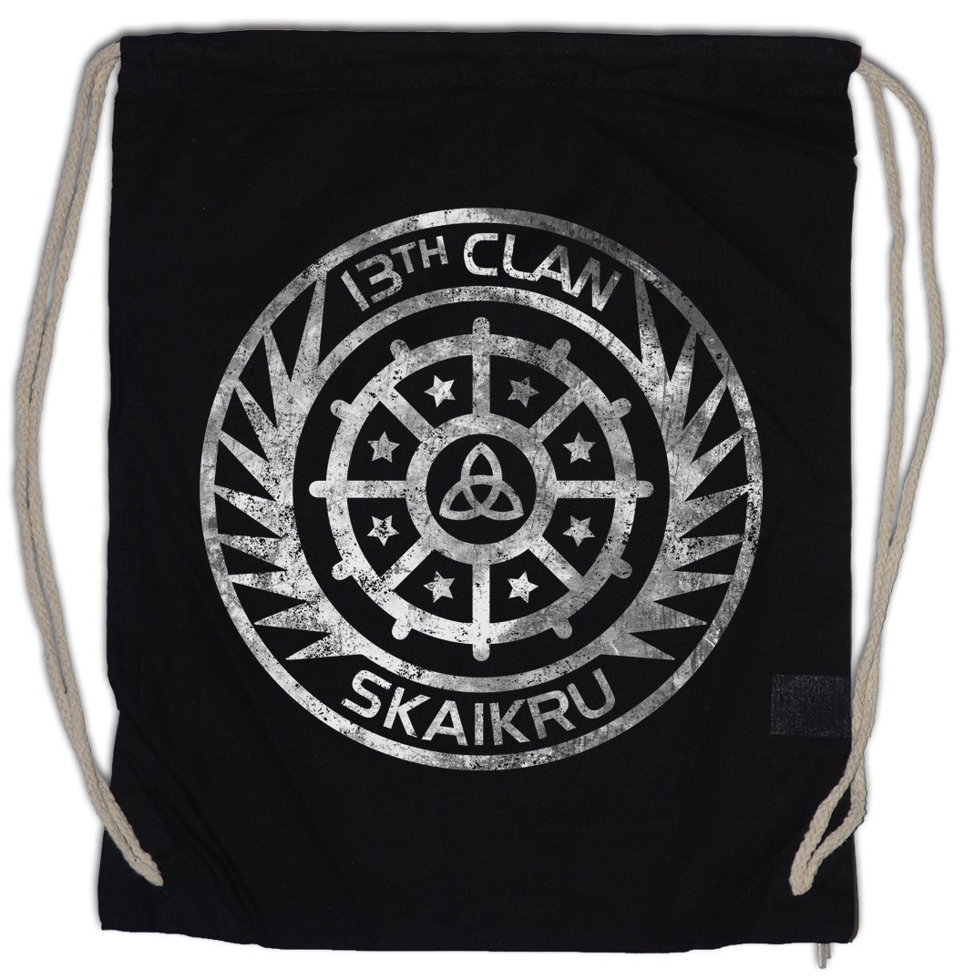 Urban Backwoods Turnbeutel – Skaikru Clan Logo, Sporttasche Aus 100% Baumwolle