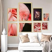 Vista 6 de Marco de fotos dorado, marco de fotos de 8 x 8 pulgadas para póster de foto cuadrada, lienzo, certificado, documento, exhibición horizontal