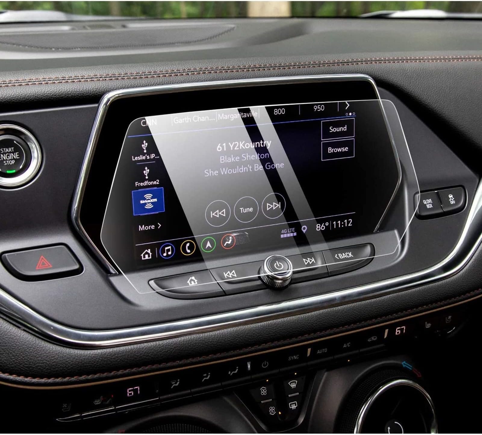 Moonlinks Blazer Screen Protector for Chevy Blazer 2019 2020 2021, High Definition 9H hardness Clear Anti Glare Scratch Fingerprint Tempered Glass Touch Stereo Navigation Screen Protector (8 inch)