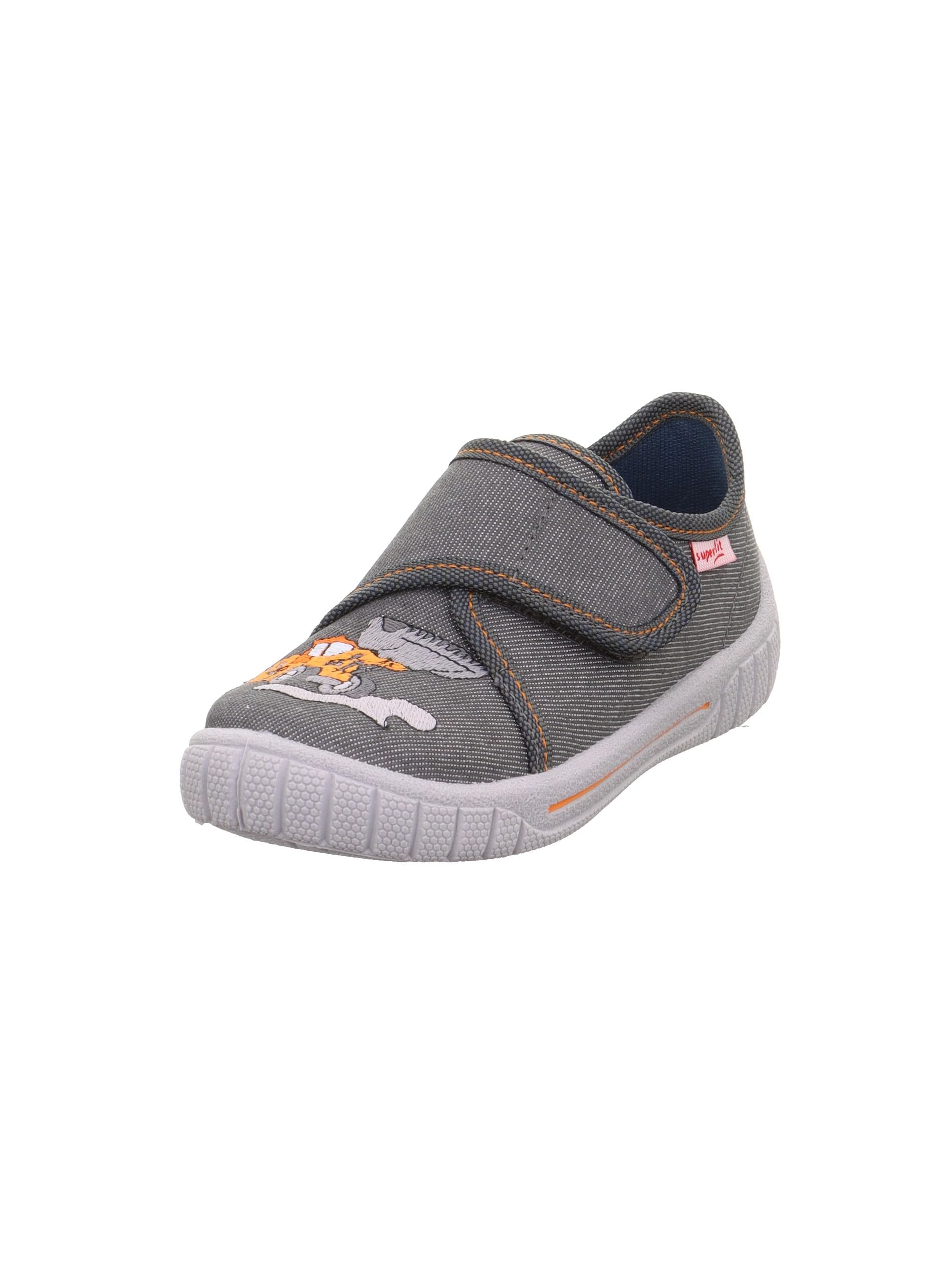 Superfit Boys Bill Hausschuhe, GRAU/Orange 2050