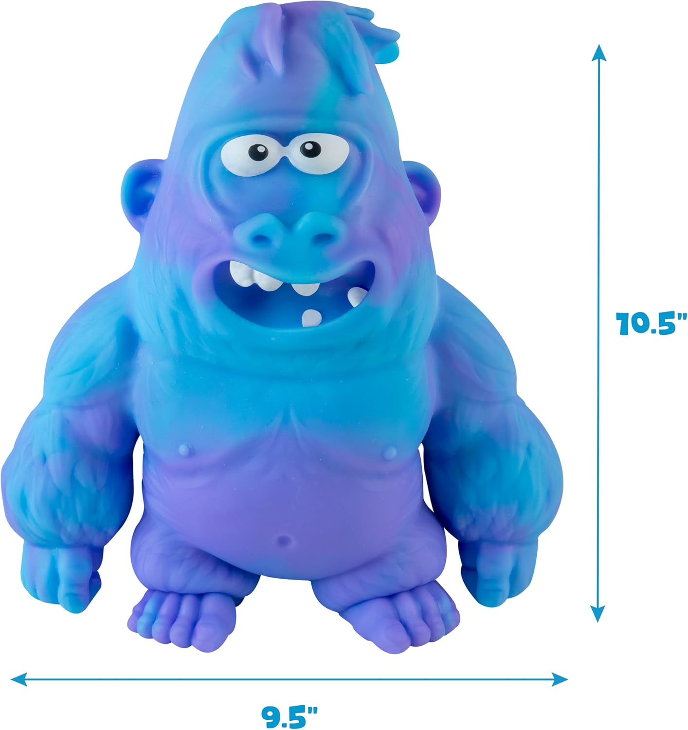 ORB Hunkee Funkee Monkee Jumbo Squishy Monkey Toy (Blue/Purple) - 4.5 lb Stretchy Funky Monkey Giant Squishy Toy - Collectible Stretchy Gorilla, Splat Monkey Stress Toy and Fidget for Kids and Adults