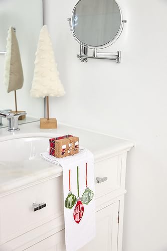 Miniatura 5 de Mud Pie Mesa de árbol de Navidad con lunares blancos, grande, 18 x 5 pulgadas