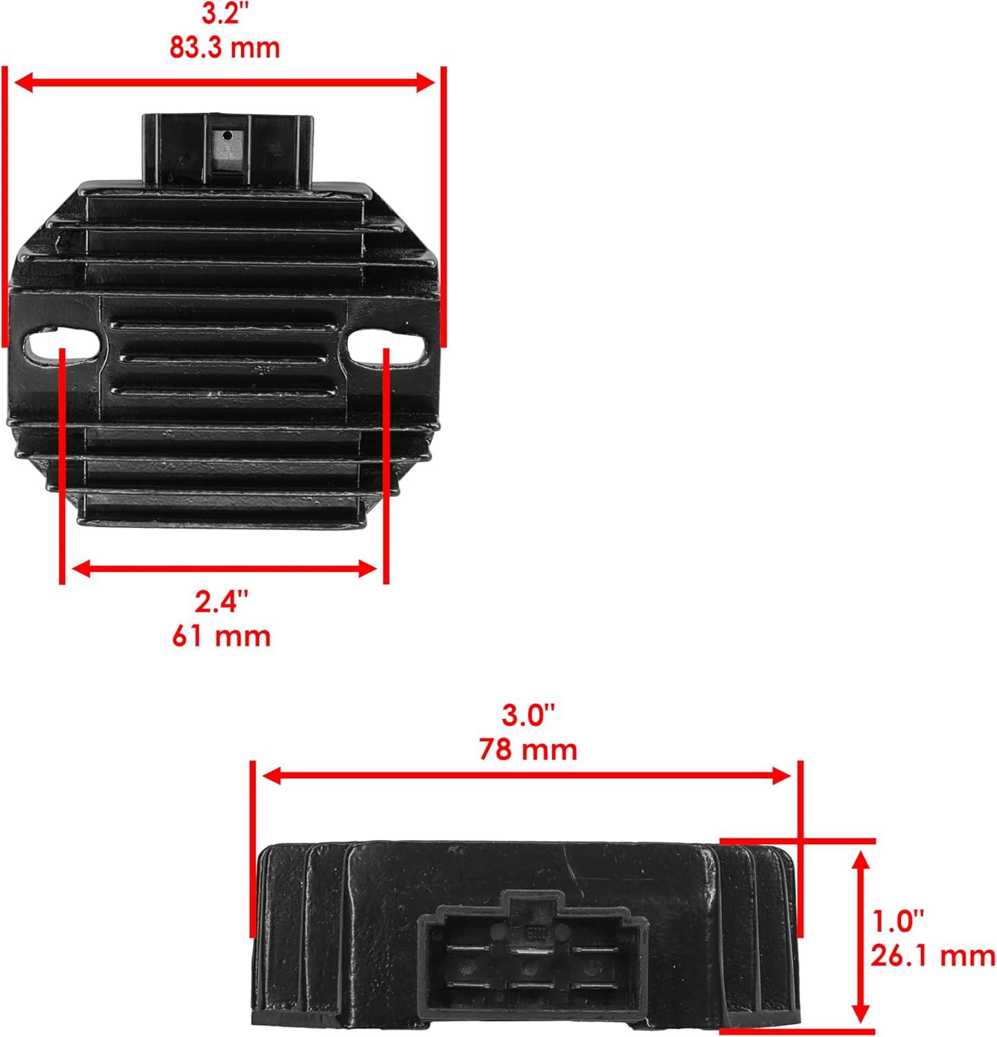 Caltric Regulator Rectifier Compatible with Kawasaki Mule 550 Kaf300 Kaf-300 1997-2004