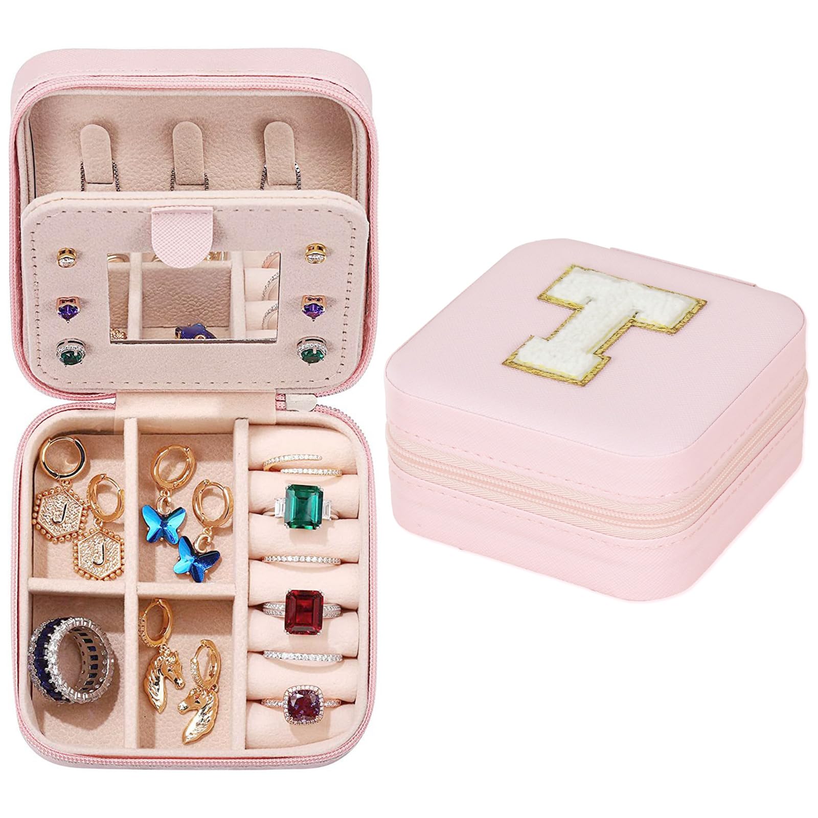 YEJAHY Jewellery Box - Small Travel Organiser for Women & Girls