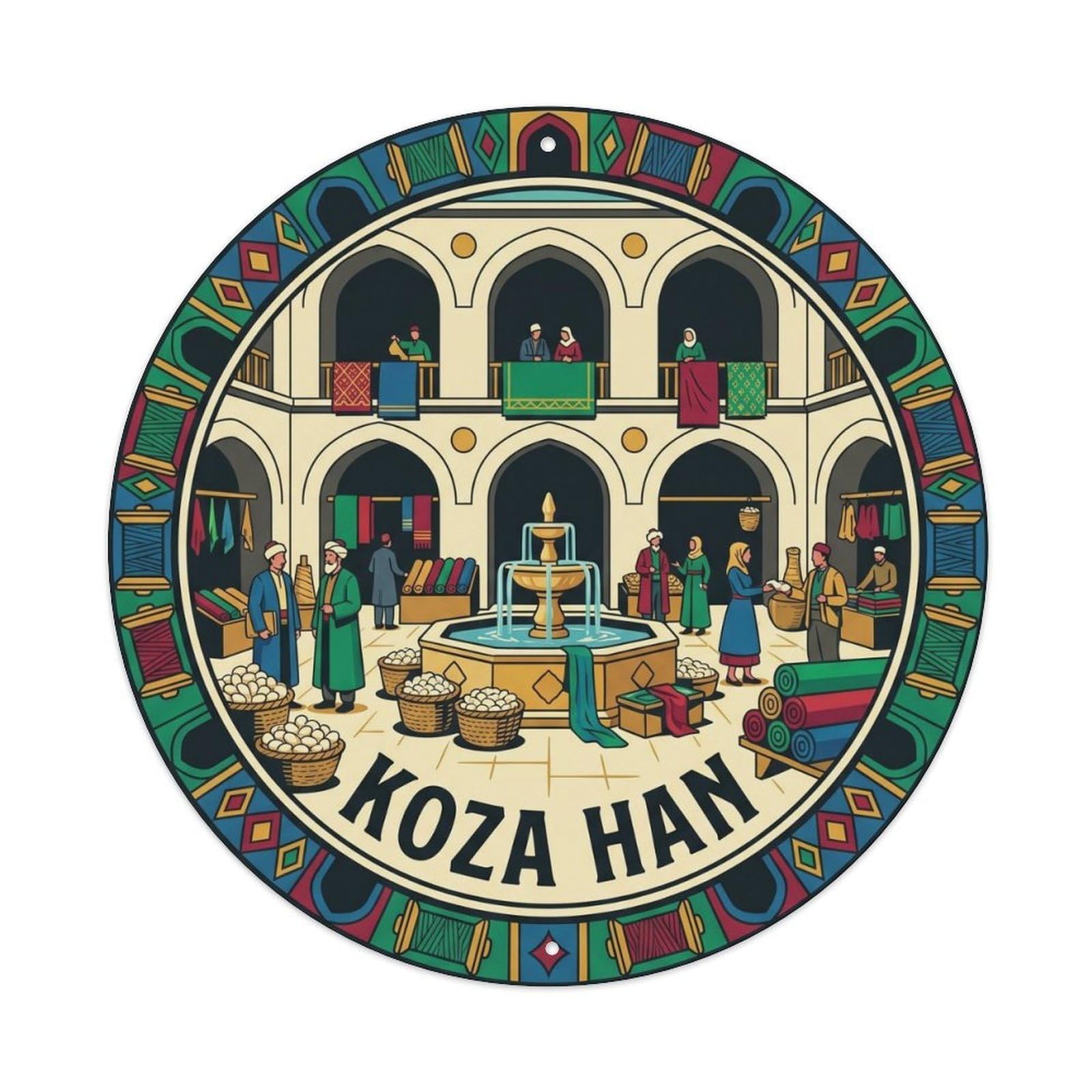 Bursa Koza Han Silk Turkey Travel Heritage Classic Metal Tin Sign