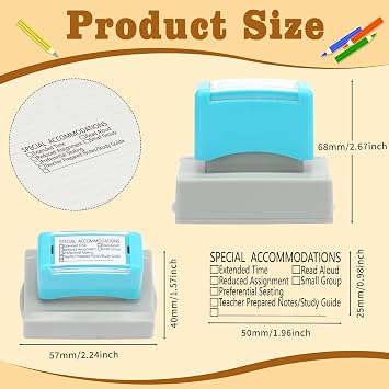 1 Pcs Teacher Stamps for Classroom Self-Inking Special Accommodations Stamp Refillable Motivational Rubber Stamp for Grading Back to School Homework Student Dormitory Gifts