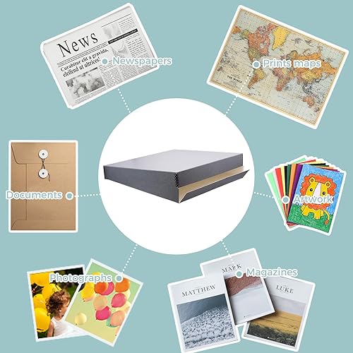 Miniatura 6 de Golden State Art, Caja de almacenamiento de archivo, caja de museo frontal sin ácidos con borde de metal para almacenar obras de arte, fotos,