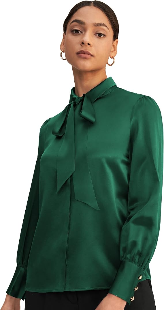 LilySilk Ladies Bow-tie Neck Silk 
