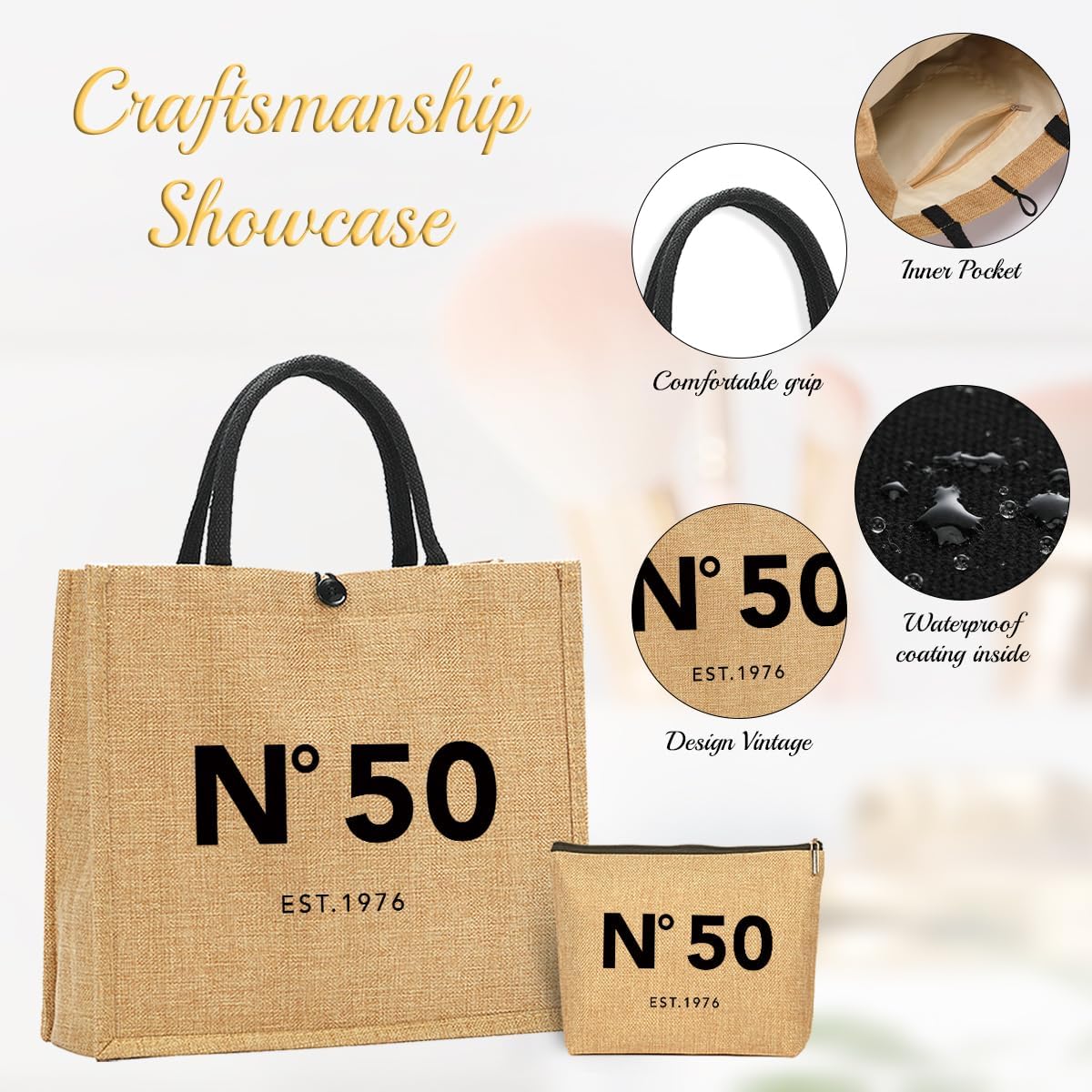 彼女への50歳の誕生日プレゼント、1976年女性への誕生日プレゼントセット ユニークなハッピー50歳のママへのギフト ヴィンテージ