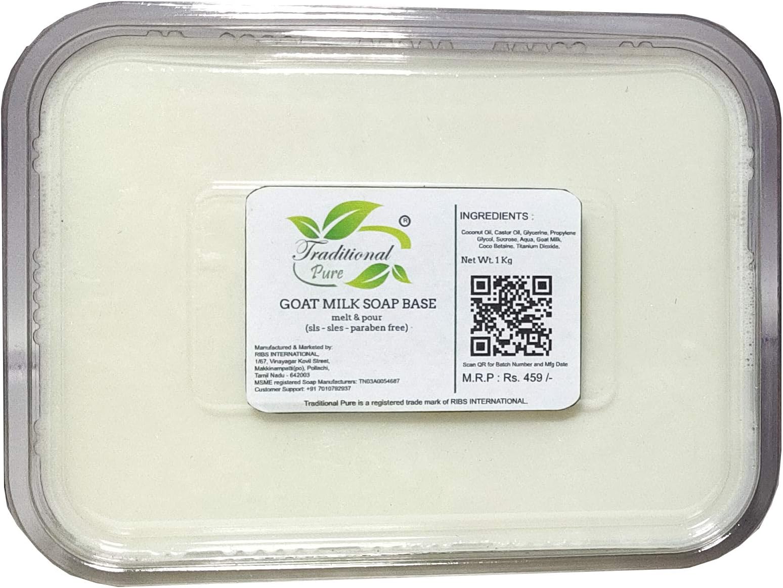 Goat Milk Melt and Pour Soap Base, 1 Kg