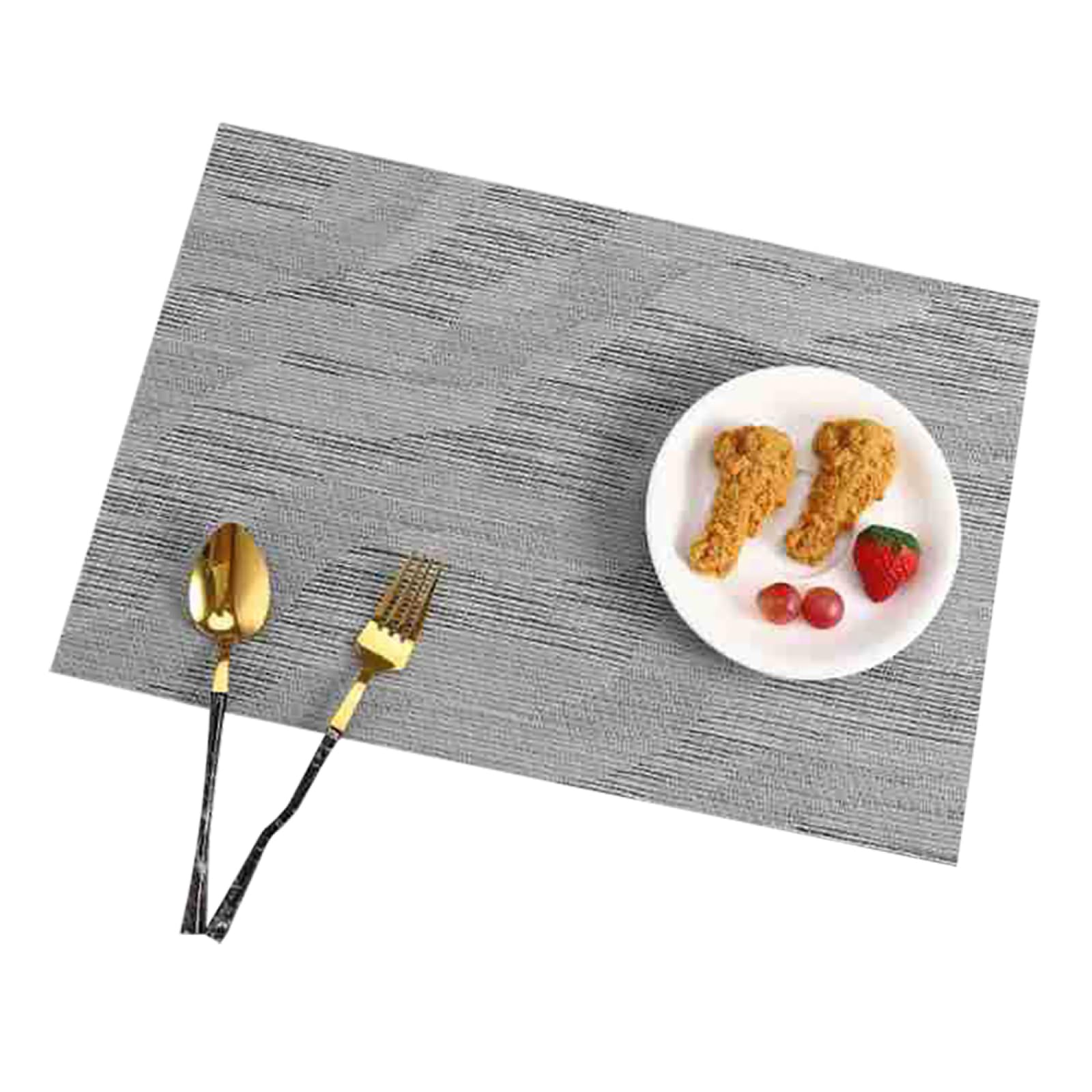 Sets de table décoratifs modernes 30x45cm lavables rectangulaires bleus gris pour cuisine