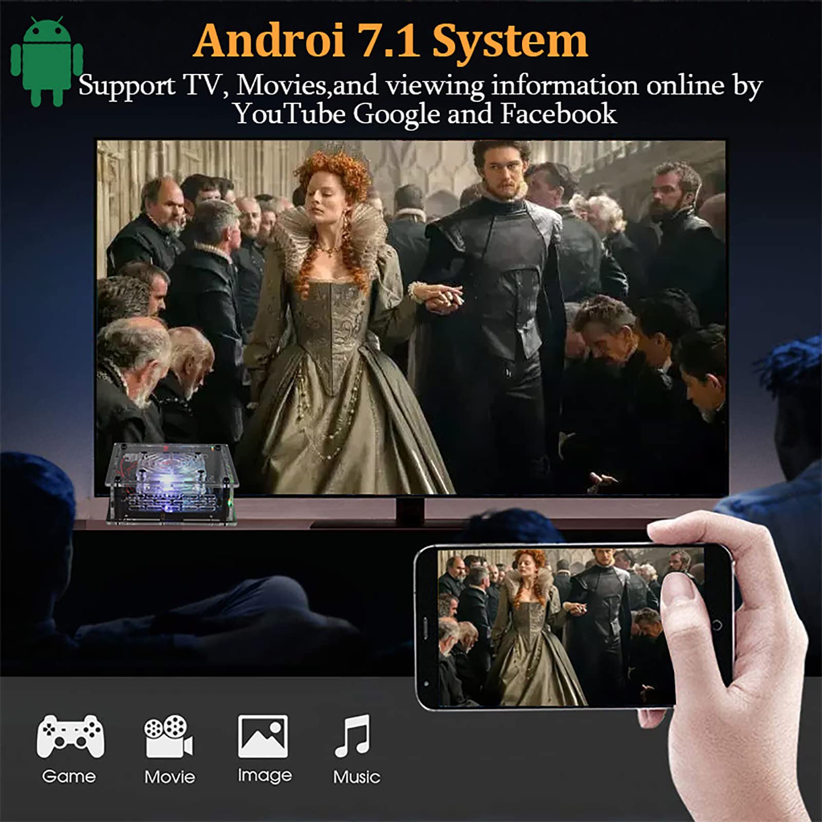 Super Konsola X PRO Plus, Konsola Do Gier Wideo 256 GB Z 2 Kontrolerami Bezprzewodowymi, Wbudowane Ponad 50 000 Gier, Obsługa 5 Graczy, Wyjście 4K TV HD/AV, Kompatybilność Z PS1/PSP/MAME Itp