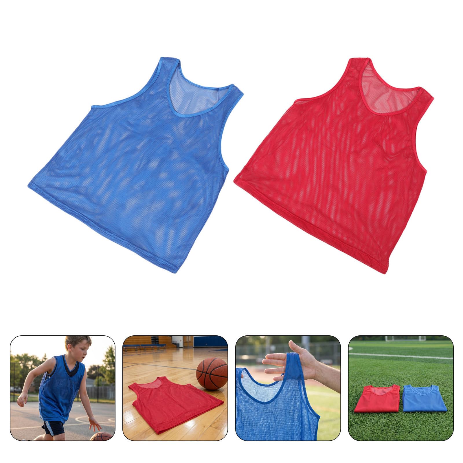 BESTOYARD 12 Teiliges Set Für Outdoor Trainingseinheiten Und Leibchen, Rote Fußball Trainingswesten, Spielgrößen Für, Spiele, Bildung, Kindergruppe Training, Körperliche Aktivität