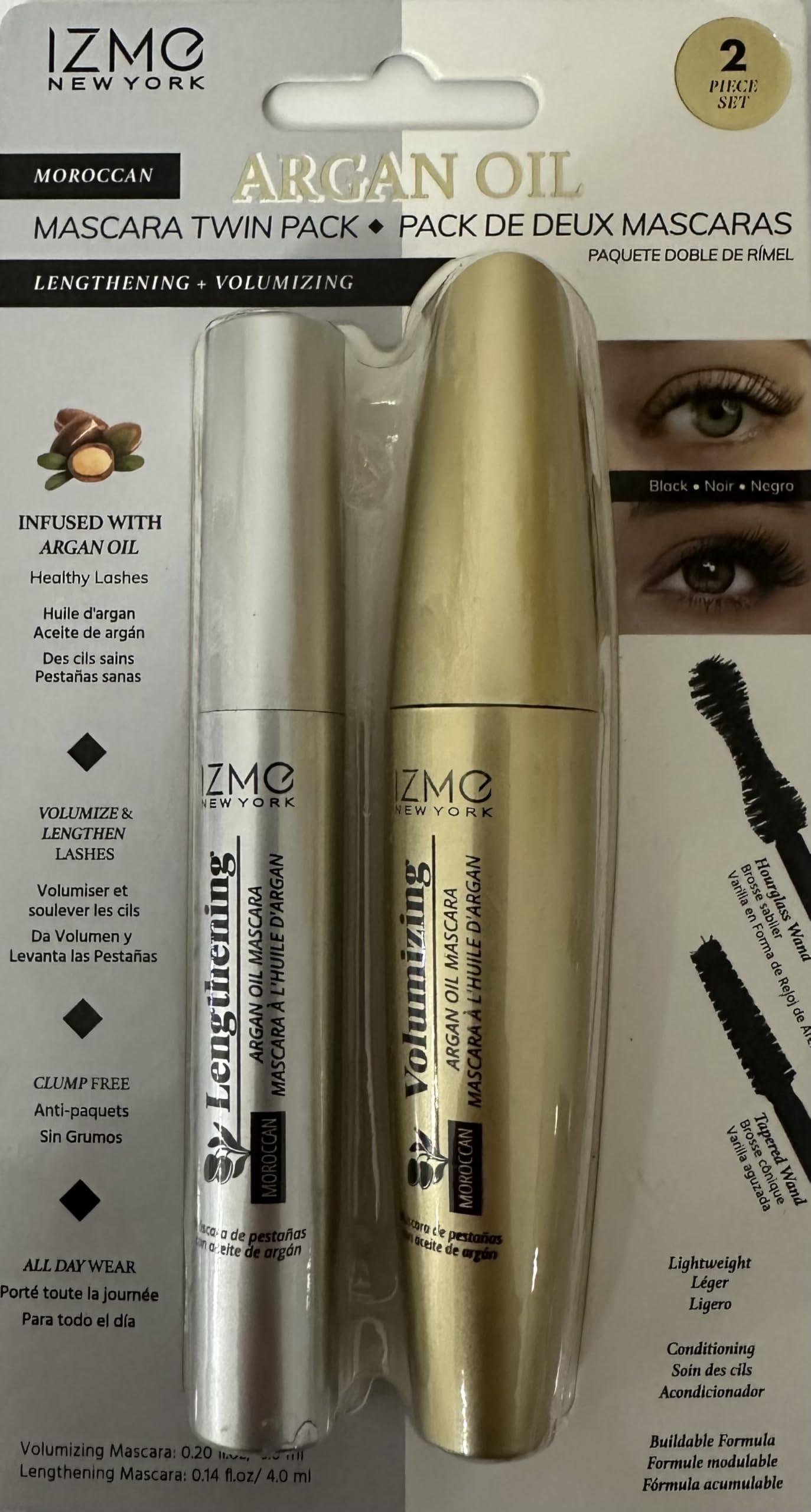 Amazon.com : IZME New York ARGAN OIL MASCARA TWIN PACK LENGTHENING
