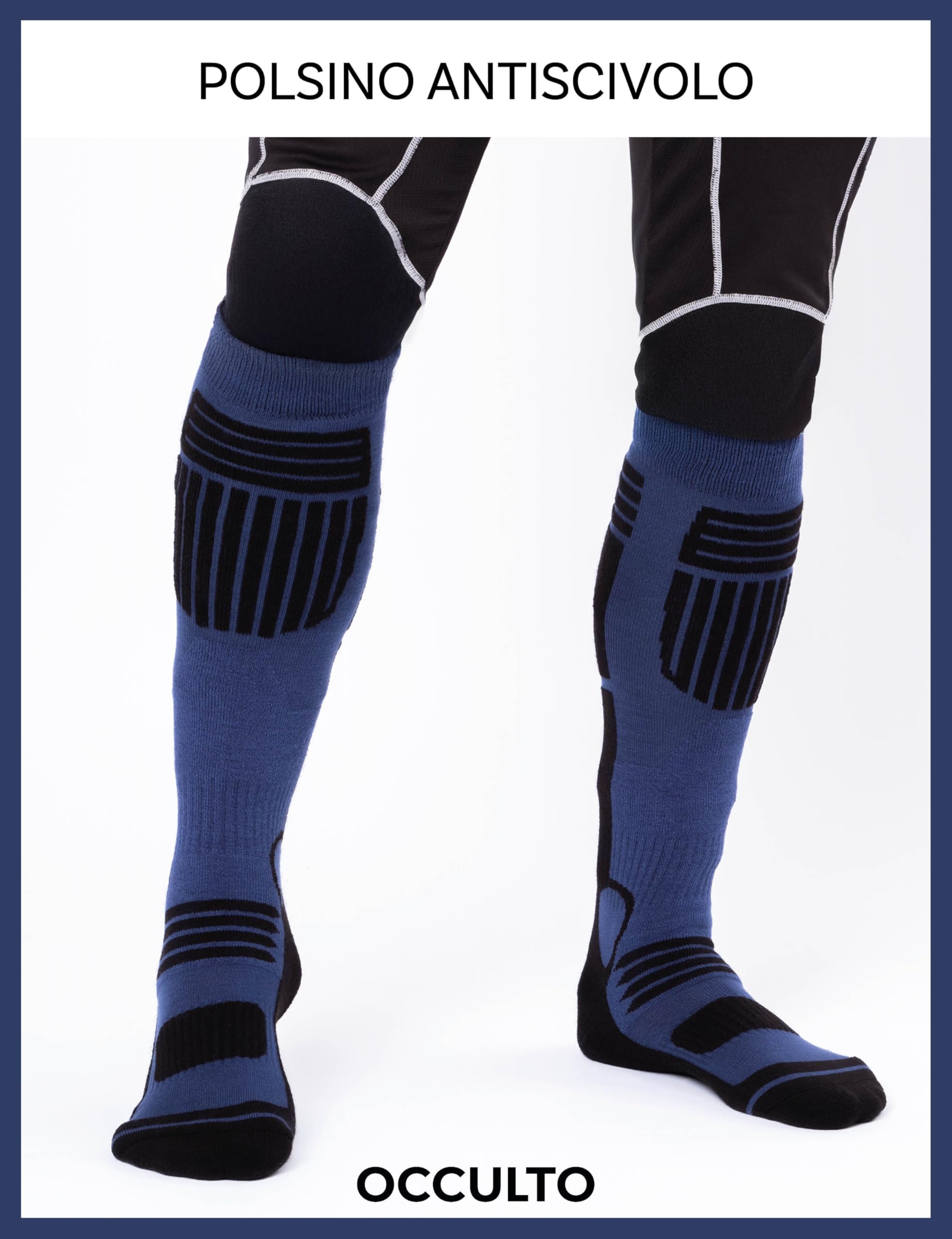 Occulto Calze da Sci Uomo pacco da 2, pacco da 4 (modello: Felix)