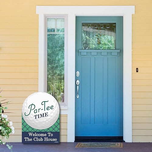 Miniatura 4 de Big Dot of Happiness Par-Tee Time - Golf - Decoraciones de fiesta - Cartel de bienvenida para fiesta de cumpleaños o jubilación