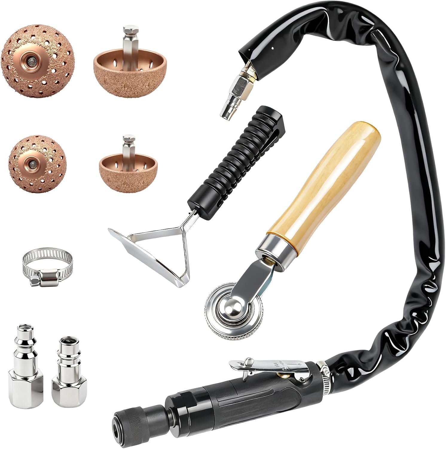 Professional Air Tire Repair and Polishing Tool Kit with 2500rpm Low Speed Buffer