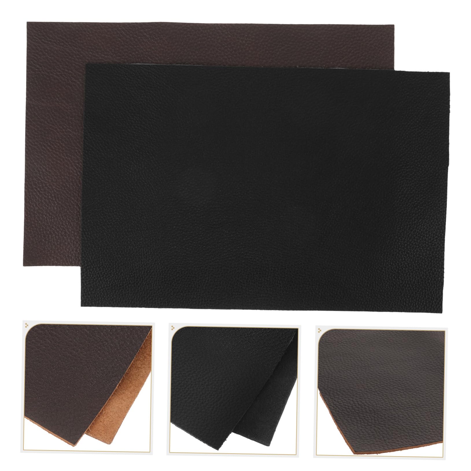 OSALADI Material De Sofá De Cuero De Vaca De Coser Reparar Tela Reparación De Muebles Material De Tapicería Para Sillas Funda De Sofá Kit De Reparacion De Sofas 2 Piezas X 4
