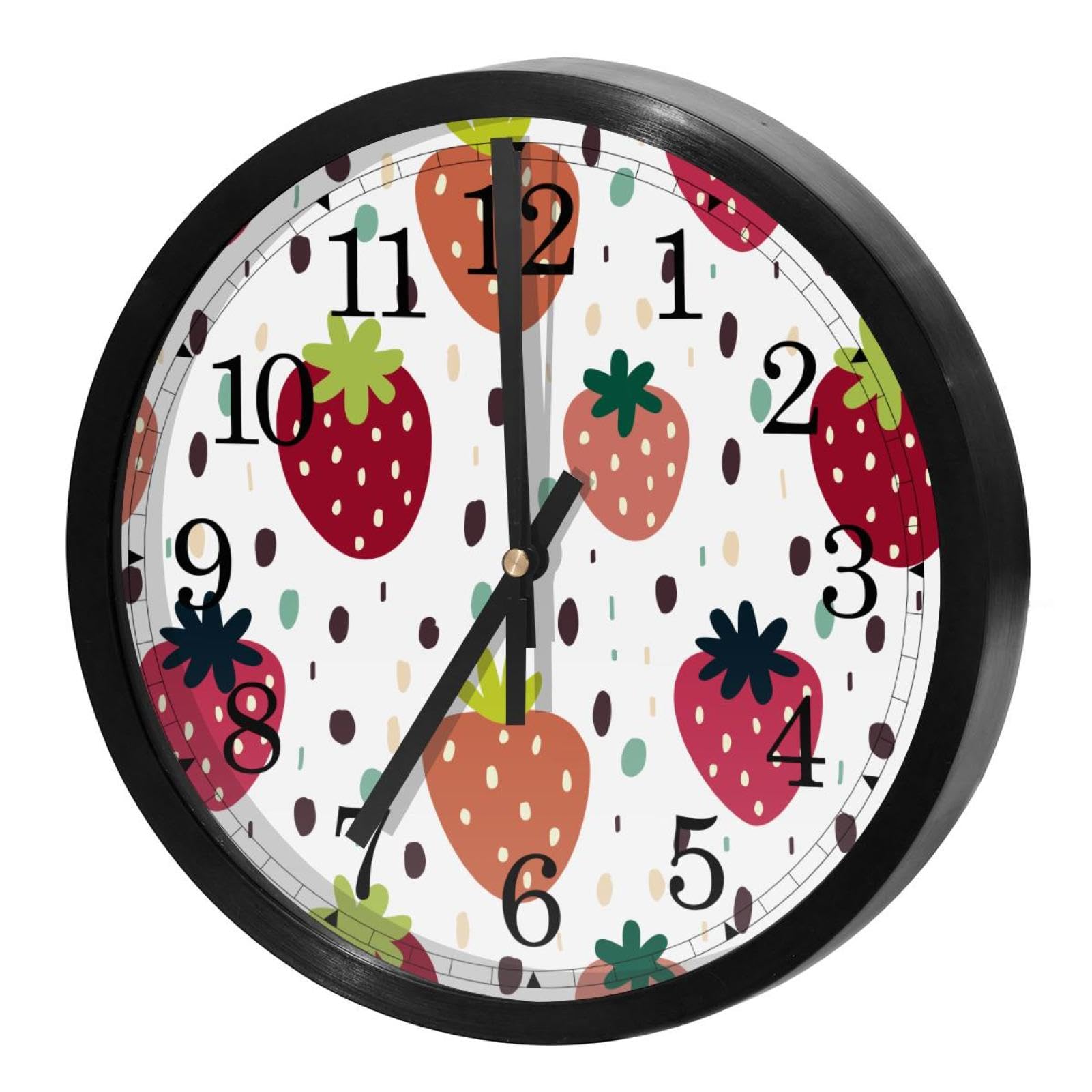 Horloge murale silencieuse à quartz sans tic-tac à piles pour décoration intérieure épurée