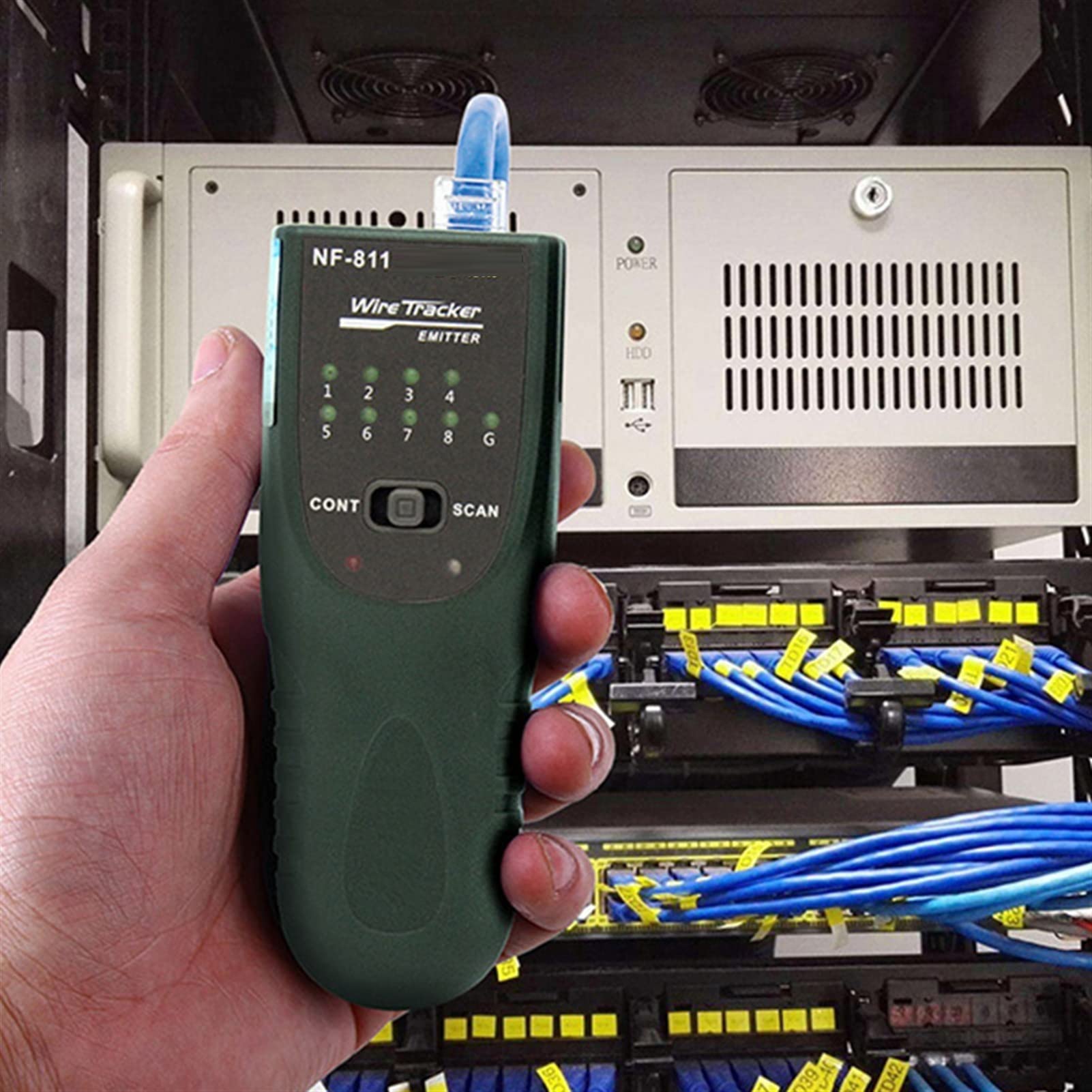 Probador de cable de red, rastreador de línea telefónica, tóner, ethernet Lan Probador de cable, herramienta de prueba de continuidad de línea NF-811 RJ45 RJ11