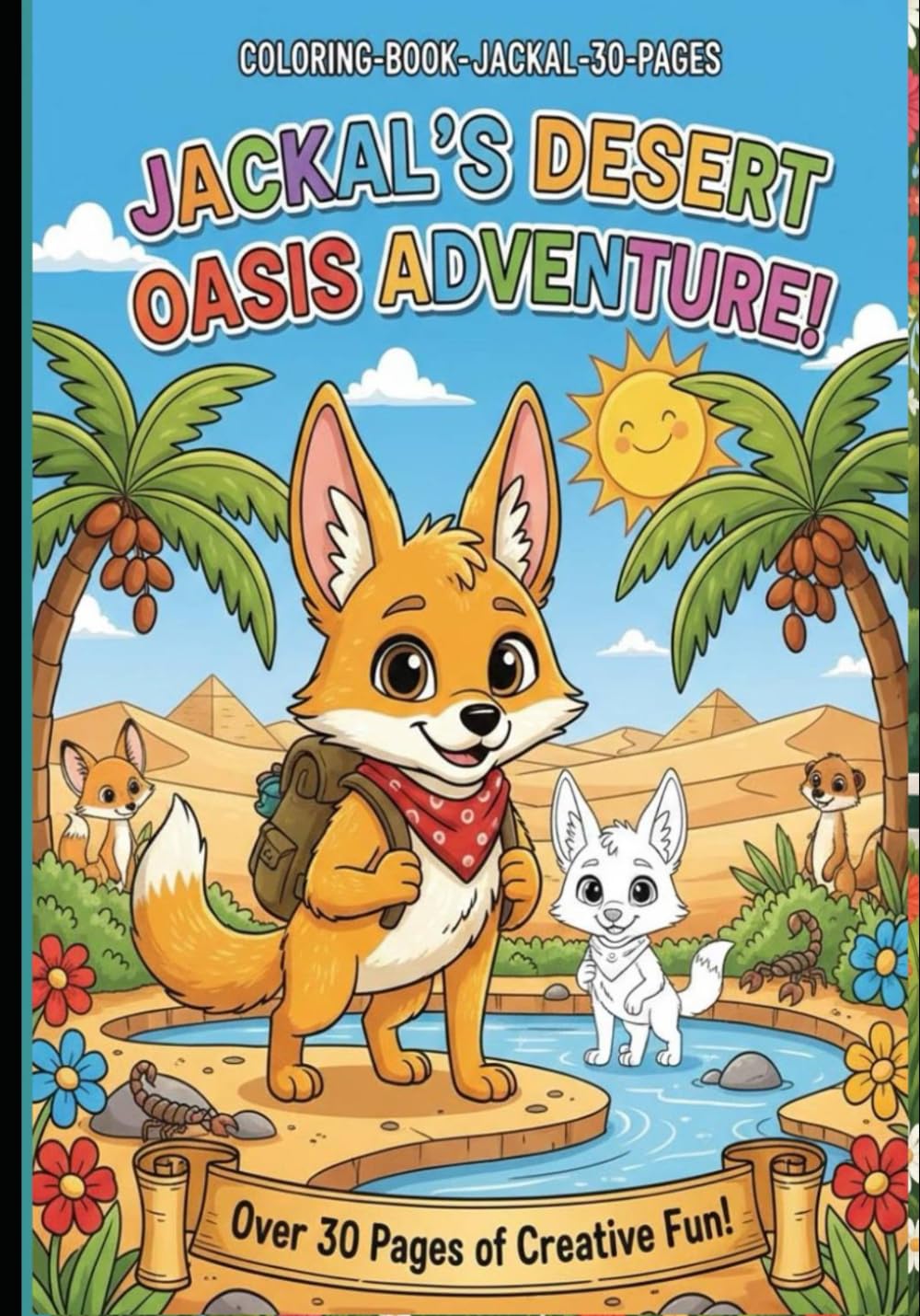Kids jackal coloring books: Children colouring book