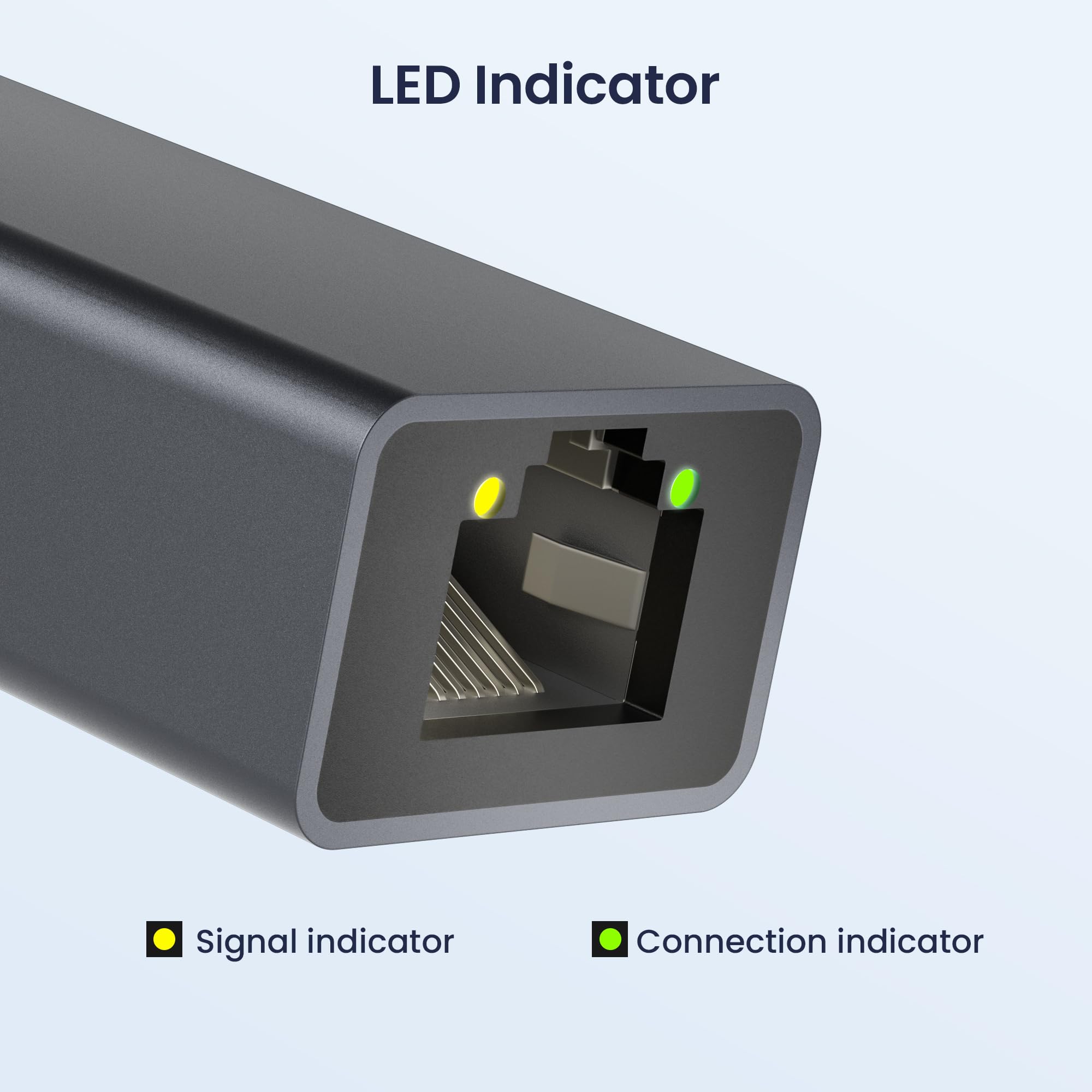 RUXELY Adattatore USB A Ethernet Gigabit - Per MacBook, Surface, PC, Plug And Play