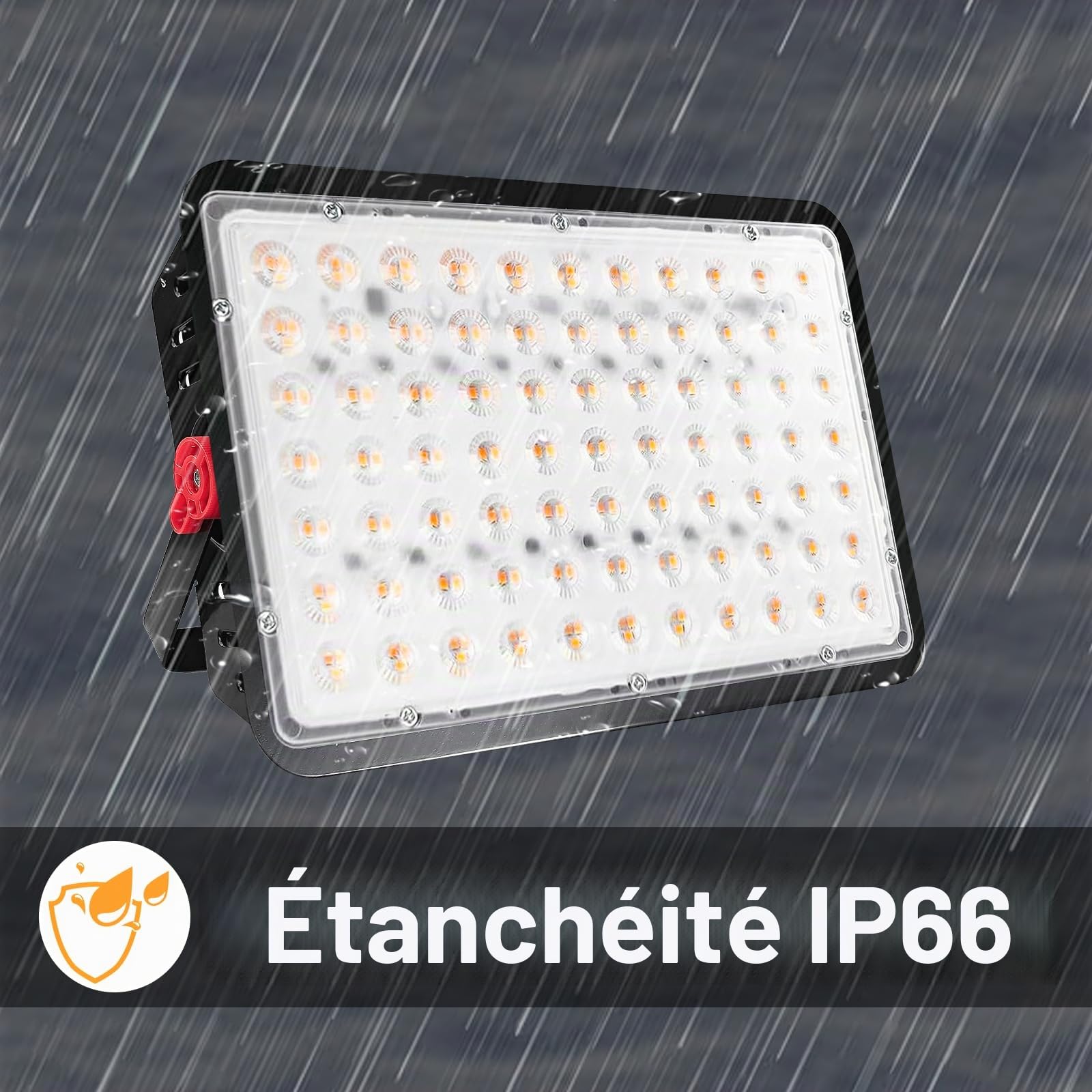 Projecteur LED Exterieur 200W, 2 PCS 20000LM Projecteurs Extérieur Led IP66 Etanche Spot led extérieur 3000K Blanc Chaud Lampe LED exterieur Pour Jardin Terrasse Cour Garage Stades
