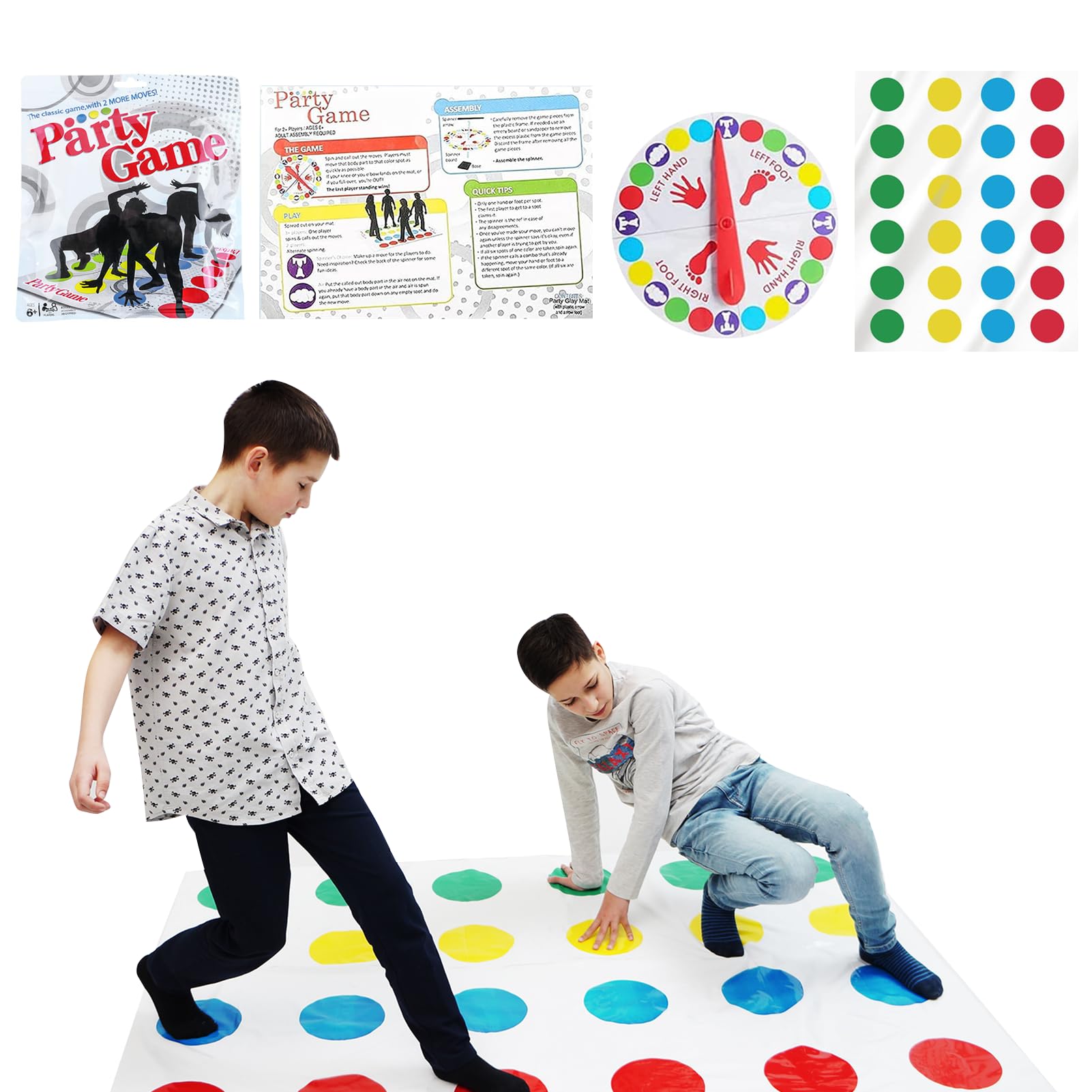 Don't Fall Down Twister 160 X 140cm Family Fun Social Skill Strategy Board Game