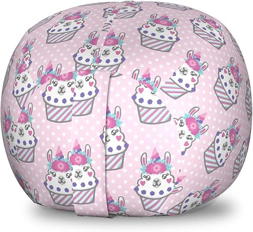 Miniatura 227 de Lunarable Silla de almacenamiento para adolescentes, coloridos patines de estilo retro, para actividades juveniles, para niñas y niños, divertido