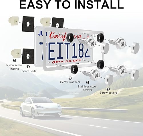 Miniatura 5 de LivTee Tornillos de tuercas para automóviles y camiones, 4 juegos de pernos de montaje autorroscantes de acero inoxidable de primera calidad, color