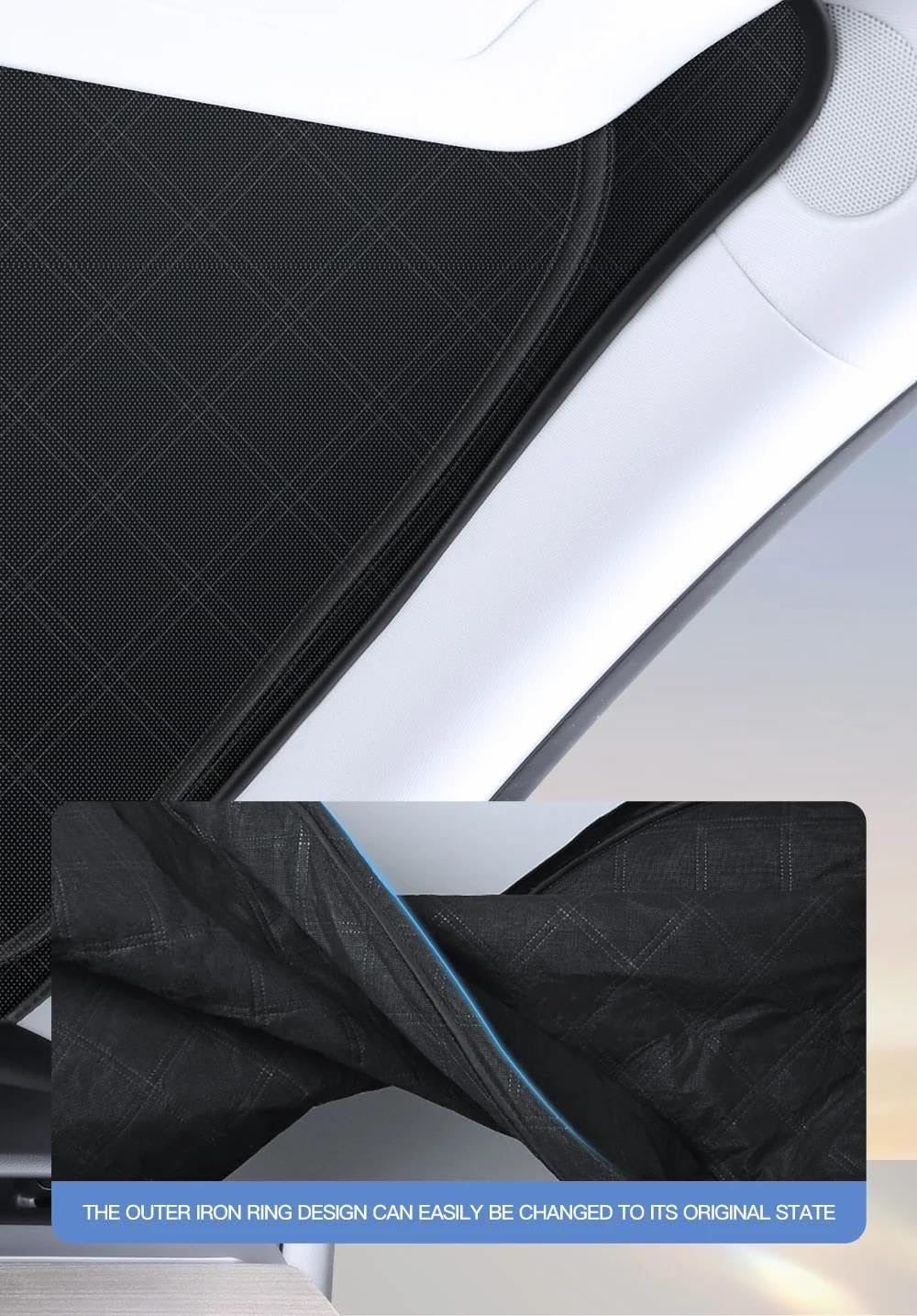 Parasol Coche Magnético Parasol Para Ventana Delantera De Coche Protección Para Visera Para Tesla Para Model Y 3(Aluminum foil)