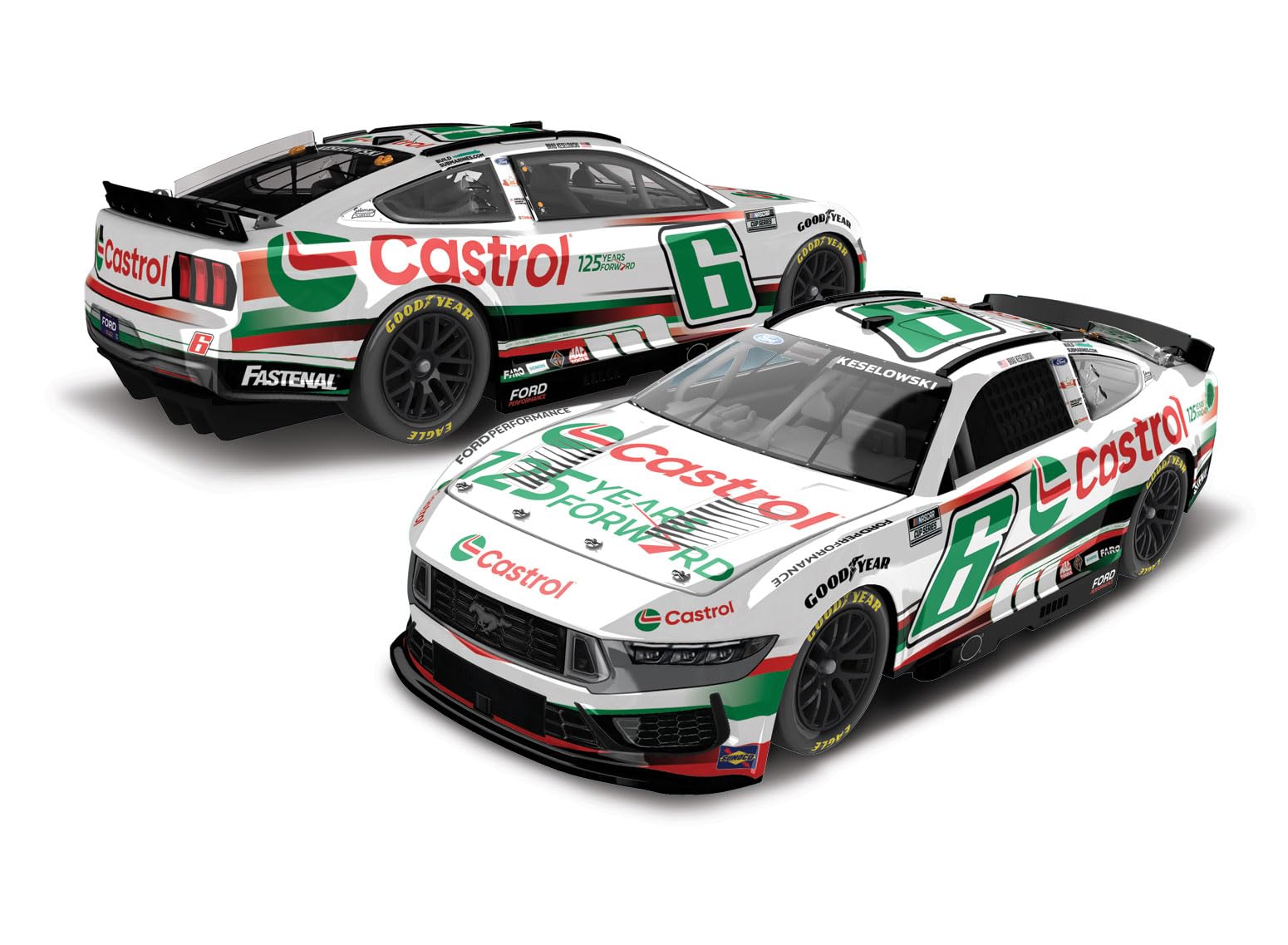 Lionel Racing Brad Keselowski 2024 Castrol 125 Years Forward No. 6 ARC 1:24 Scale Diecast Car
