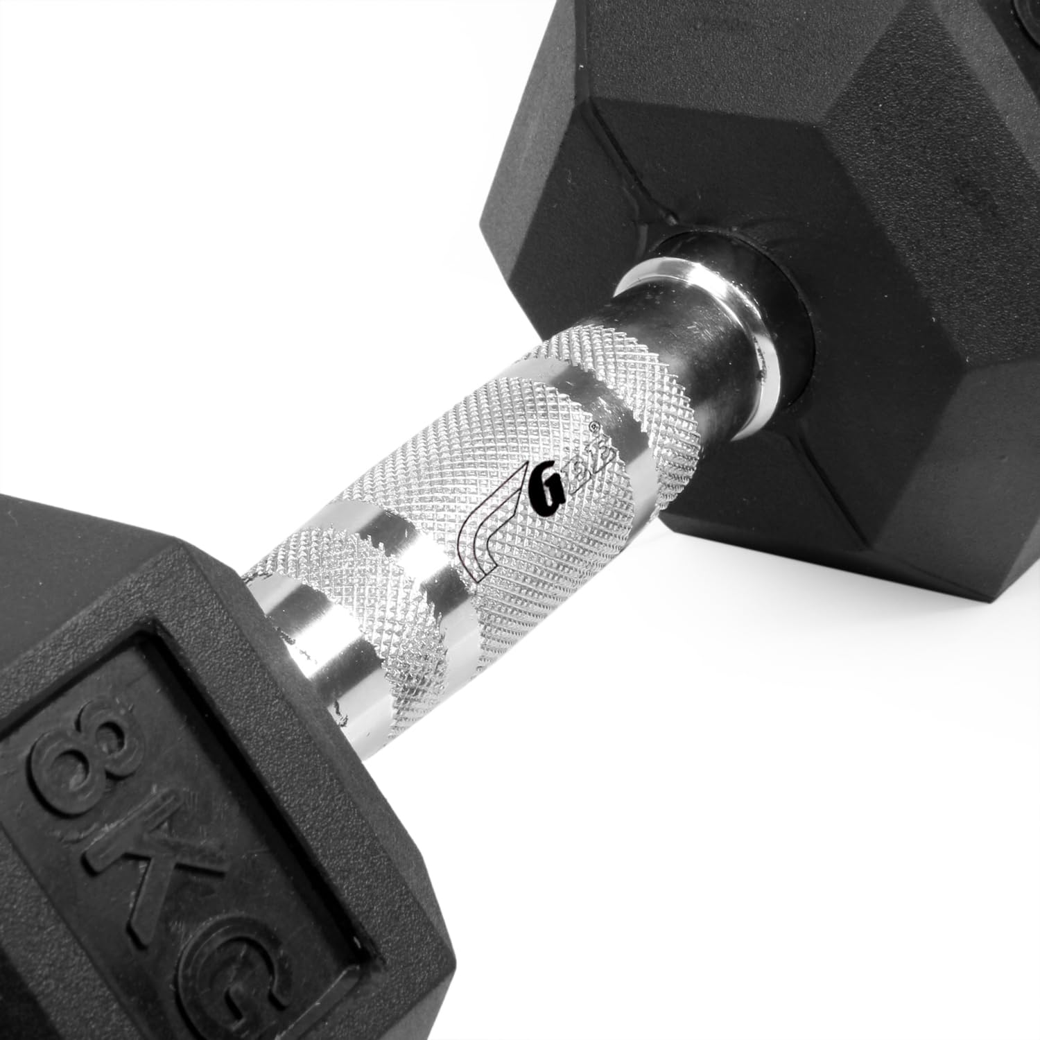 Gee Rubber Coated Excercise Fixed Hex Dumbbell 5kg (Pack Of 2 Pcs) 4