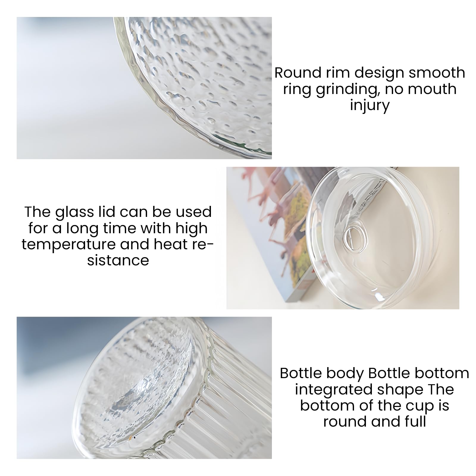 PORFOYO Tazze Di Vetro Con Coperchi E Cannucce,2 Pezzi 600ml Barattolo Di Vetro Con Coperchio E Cannuccia,Bicchiere Vetro Con Cannuccia,Bicchieri Lattina Con Coperchi Per Birra,Soda Cocktail