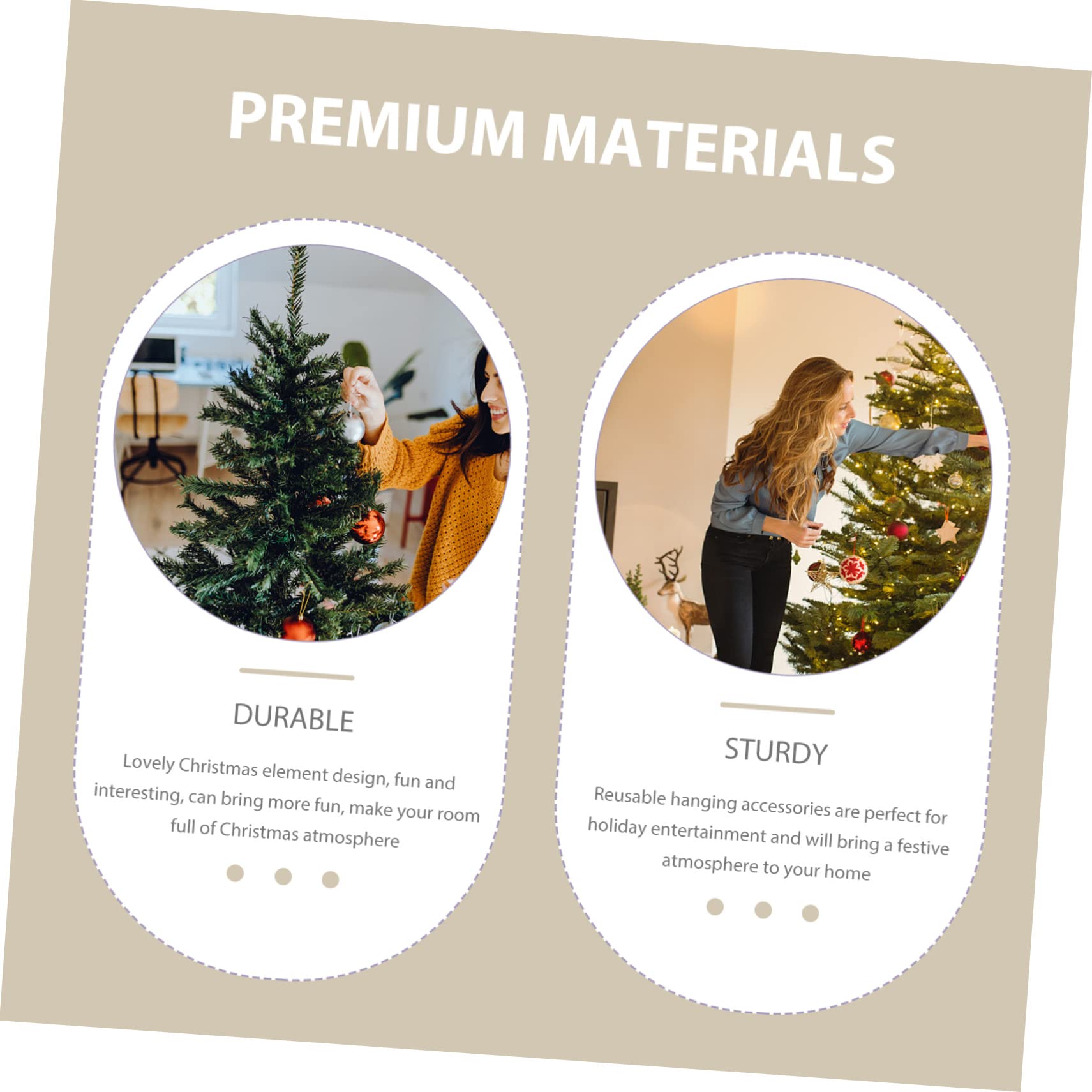 Cabilock 18piezas Adornos Colgantes para Árbol De Navidad Decoraciones Navideñas para Ventanas y Paredes Accesorios Reutilizables De Diseño y Ecológico
