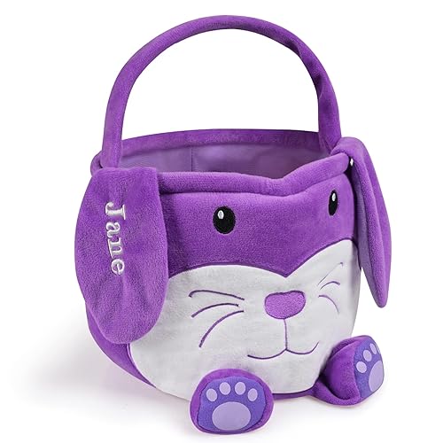 Miniatura 8 de VAPCUFF Cesta de Pascua personalizada para niños, conejo rosa