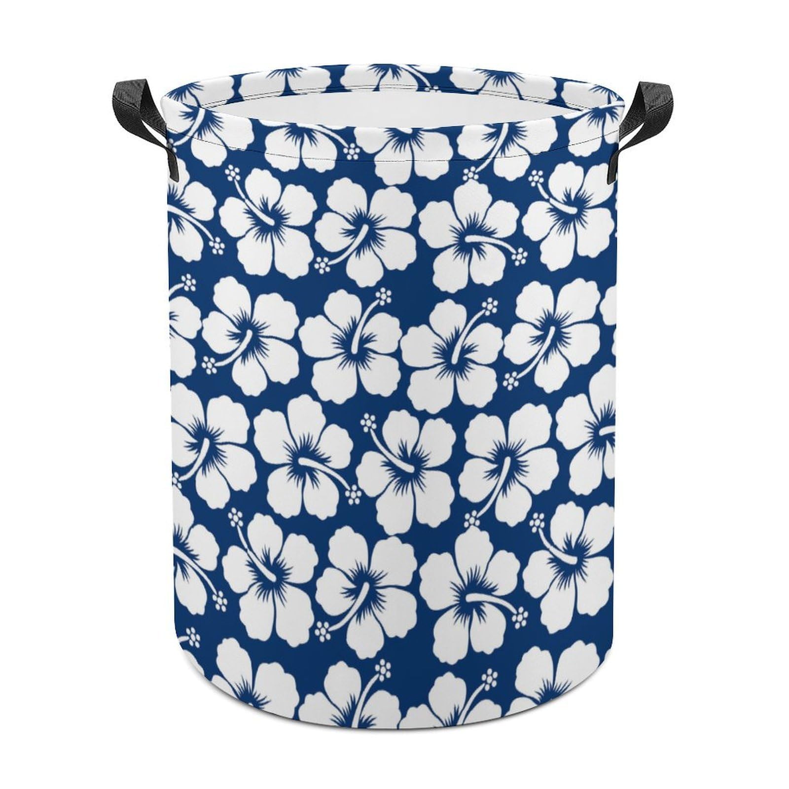Wlntrophic Laundry Hamper, Flower Hawaiian Style Laundry Basket, Washing Basket with Handle