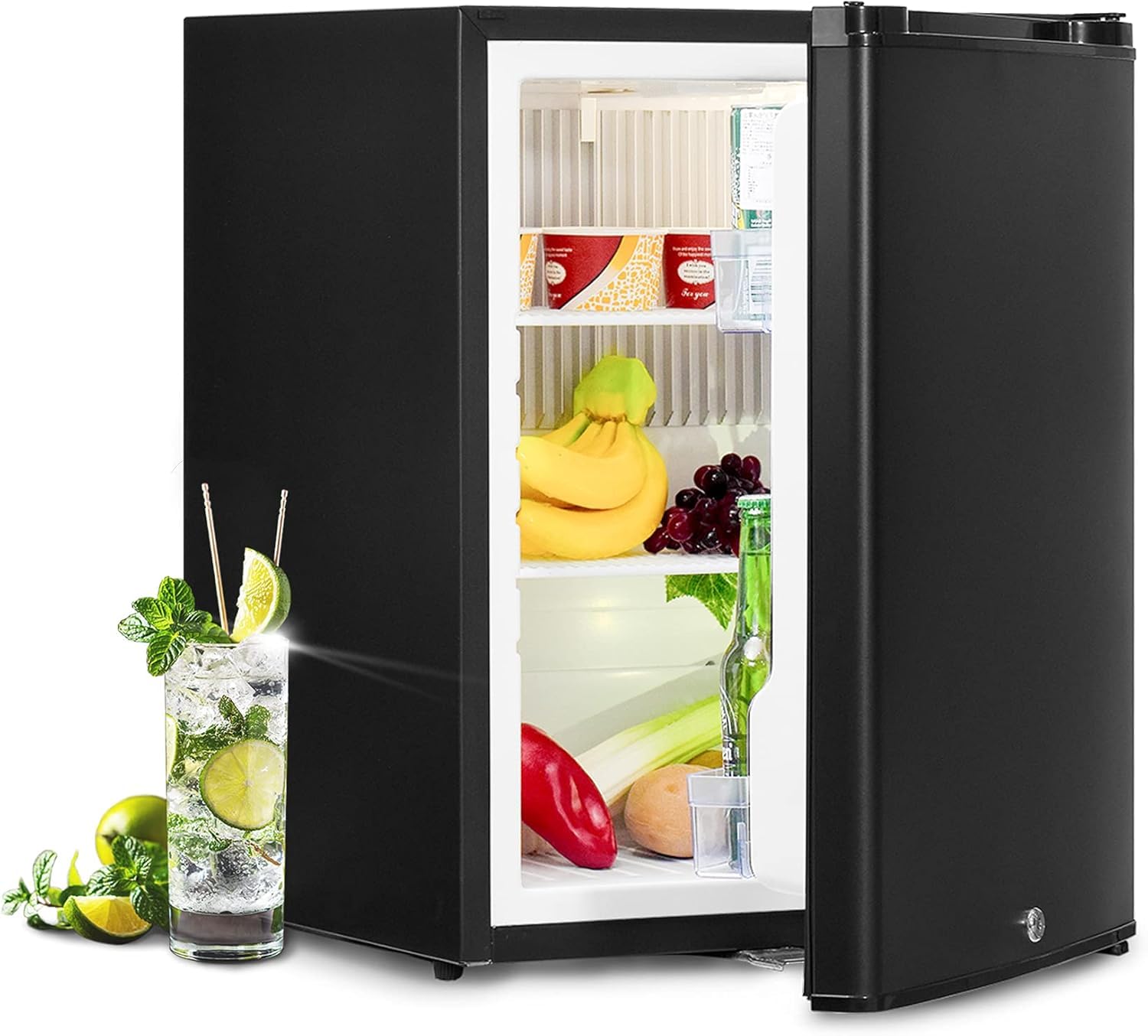 Techomey HSX-40B2U-B 1.4 cu ft Compact Fridge