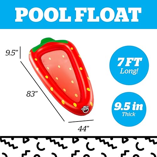 Miniatura 9 de BigMouth Inc. Large Funny Inflatable Raft, Guarded Sides & Headrest, 6 ft Long Heavy Duty Pool Float