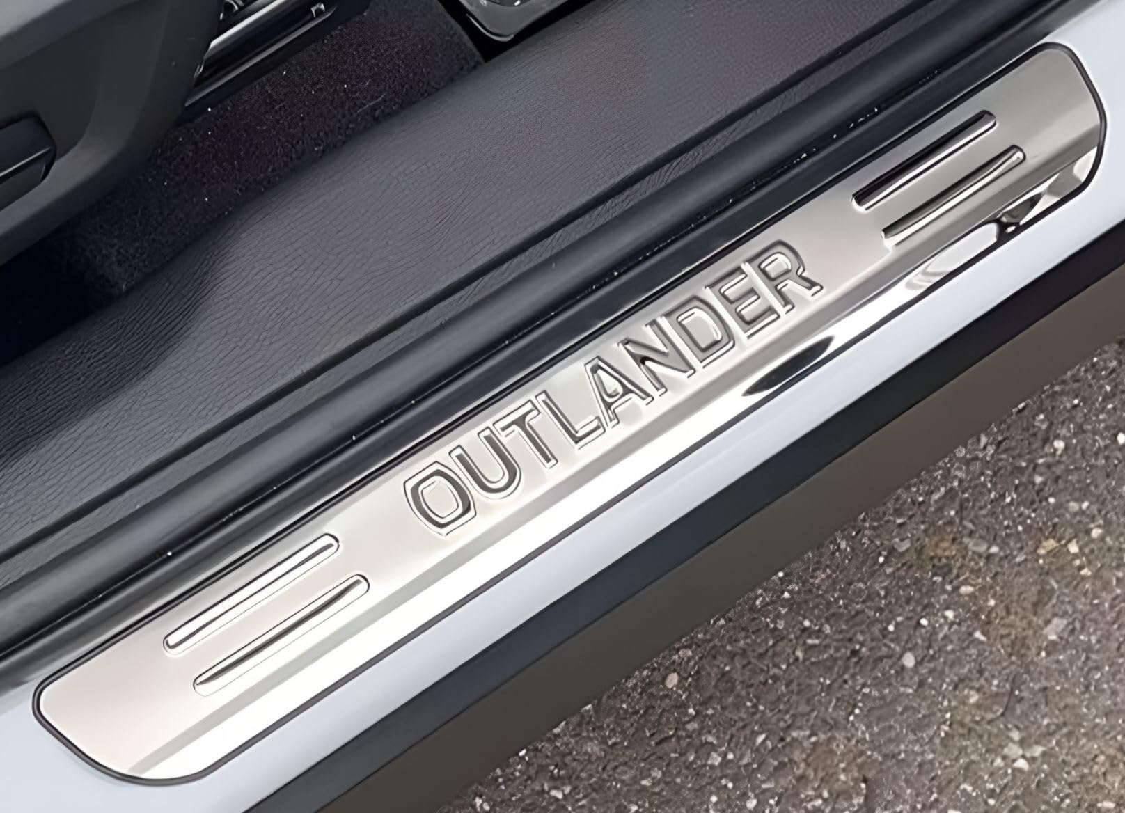 Einstiegsleisten-Schutz für Mitsubishi Outlander 2013-2022 2023 2024 2025 Zubehör Stahl Einstiegsleisten-Verkleidung Spiegelähnliche Oberfläche