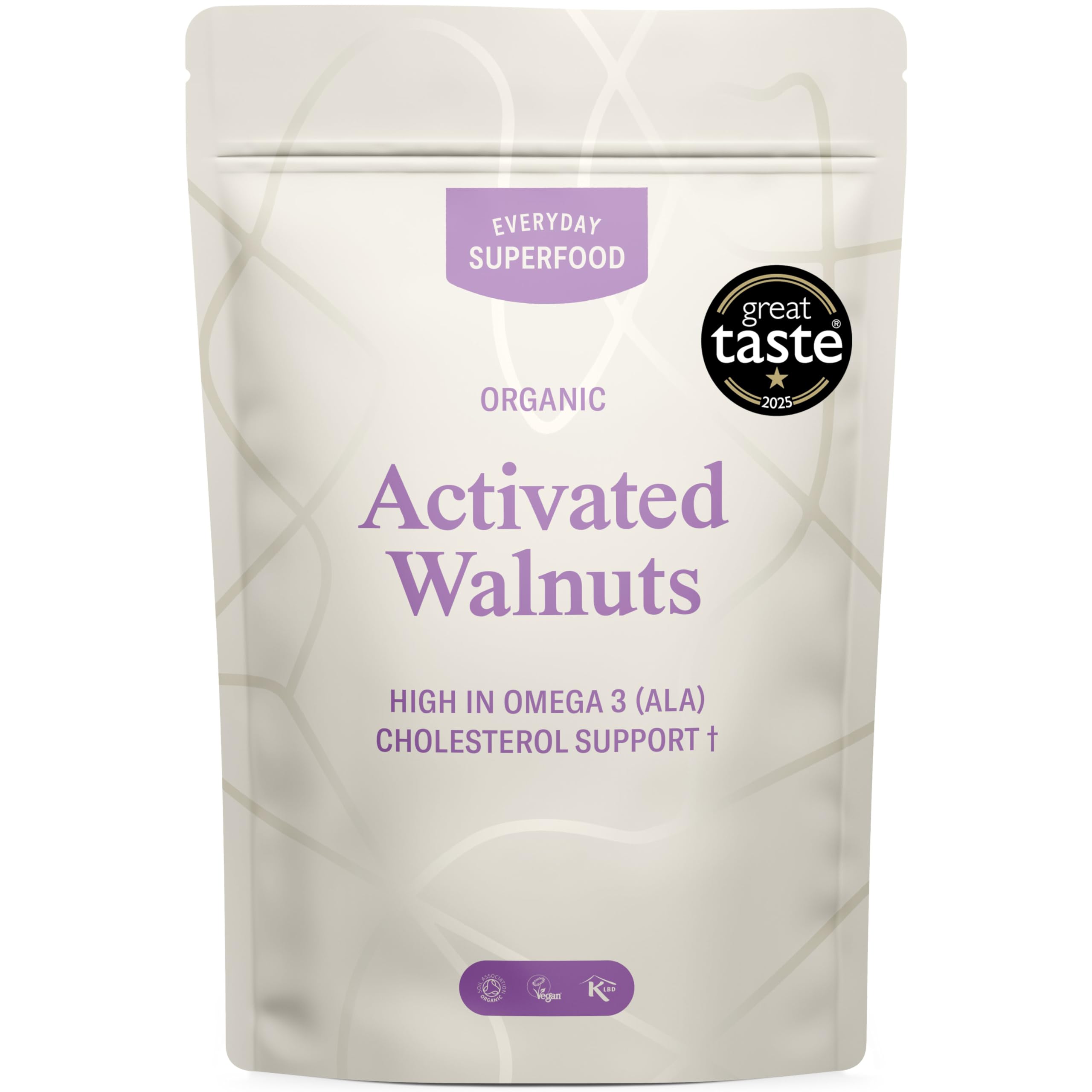 Everyday Superfood Organic Activated Walnuts 190g, Unsalted, Raw Sprouted Walnut Pieces, Vegan & Kosher