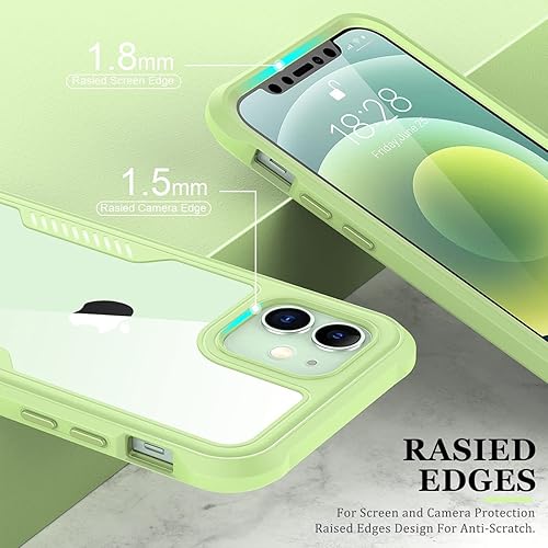 Miniatura 4 de FUNMIKO - Funda compatible con iPhone 12 Pro, iPhone 12, con protector de pantalla integrado, de grado militar, prueba de caída de 21pies, funda