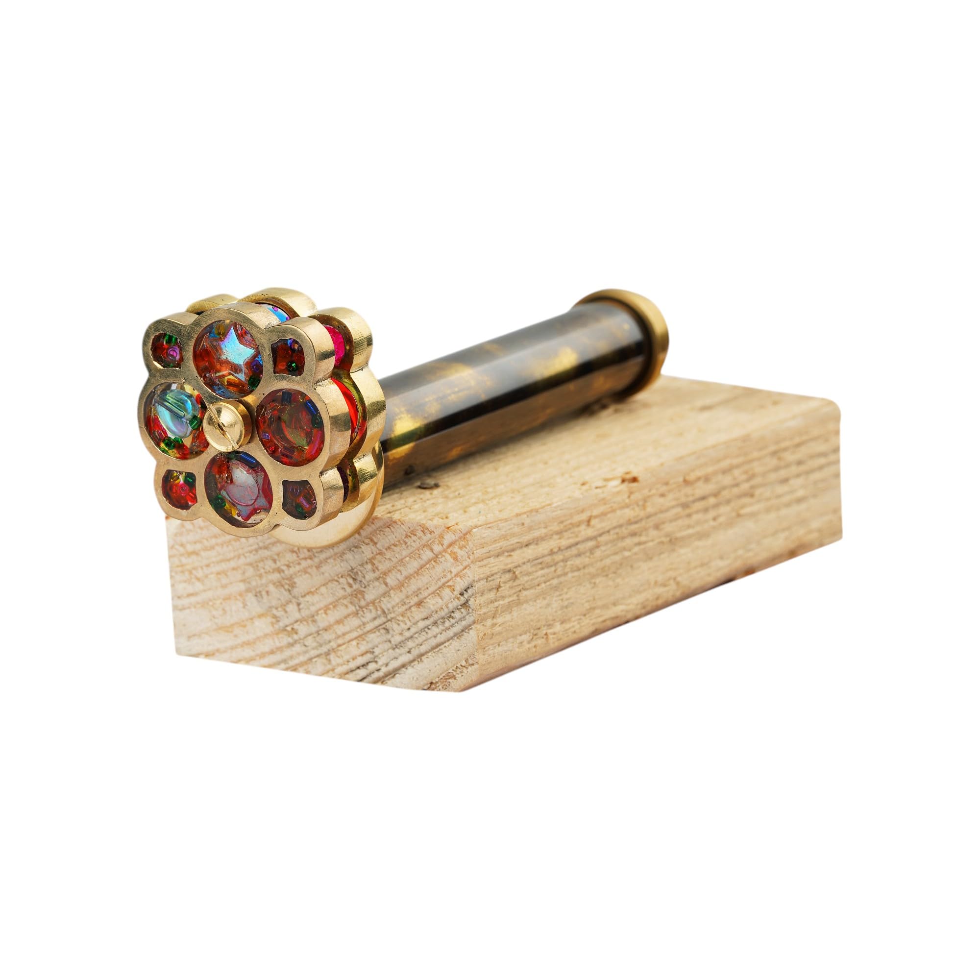 AL QAYIM Handcrafted Brass Kaleidoscope - Vintage Antique Design, 3D Mirror Lens, for Kids & Adults - Mesmerizing Patterns, Endless Creativity