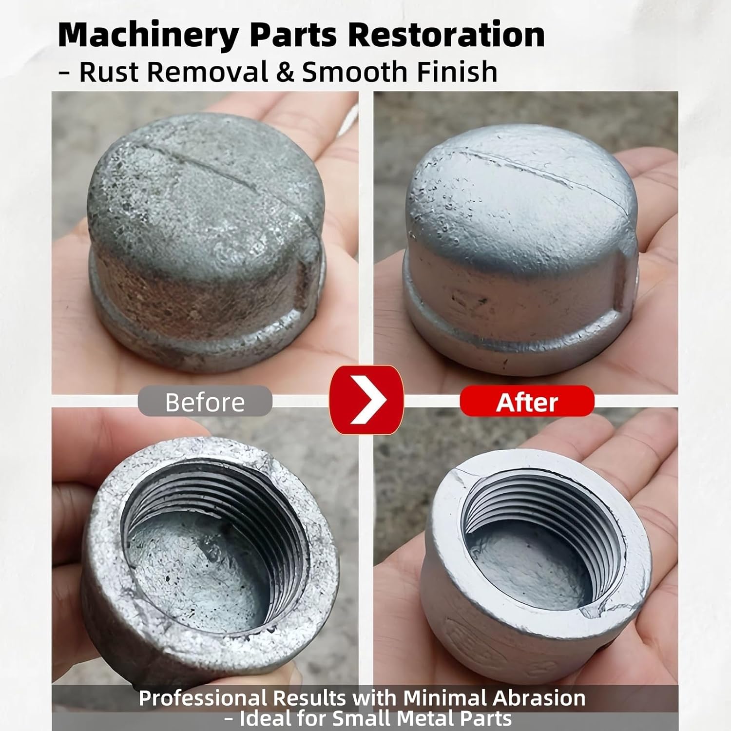 Glass Bead Media for Sandblasting – 8LB Non-Silica Reusable Blasting Abrasive for Rust Removal & Surface Finishing – Multiple Mesh Options (# 7 (60~80Mesh))