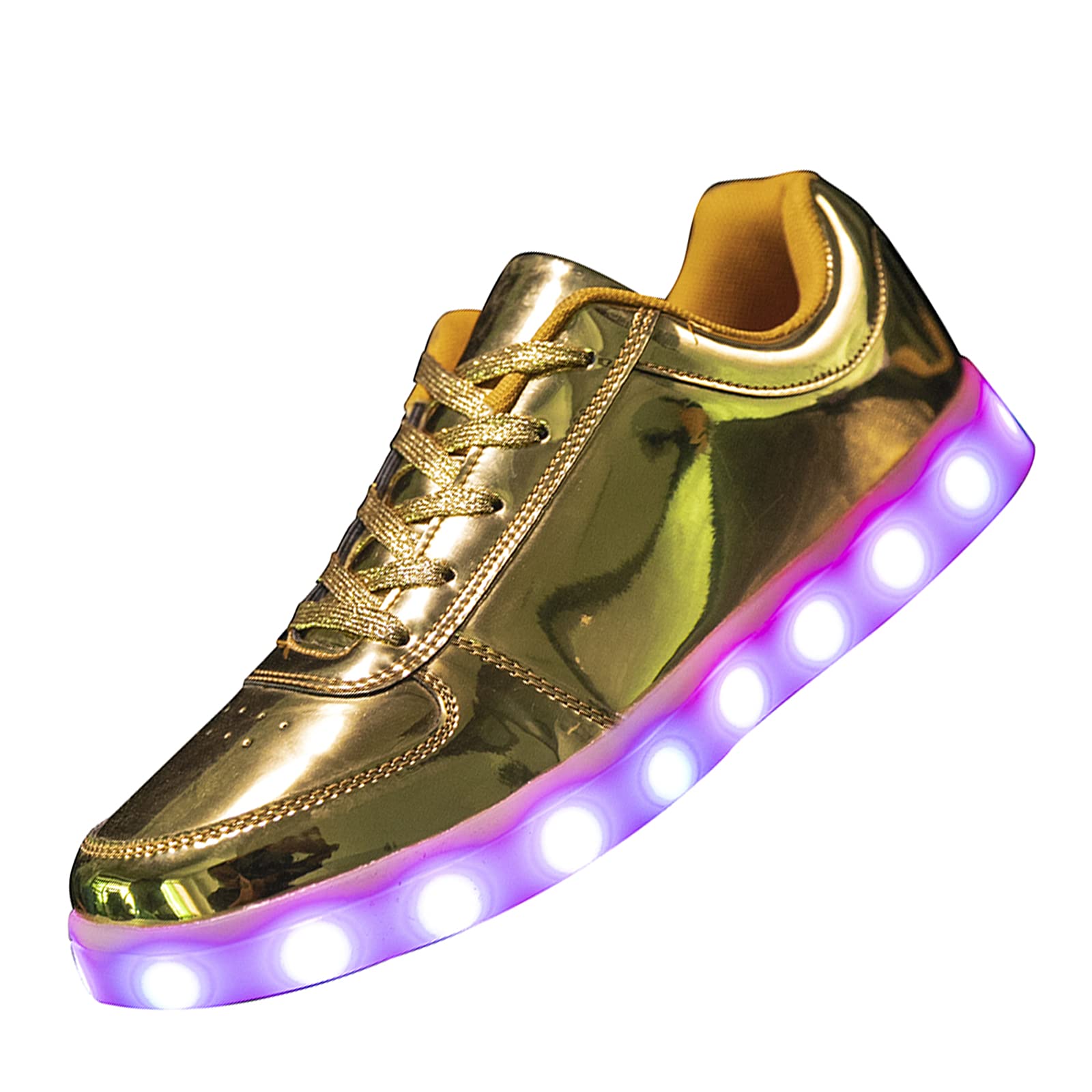PYYIQILED Light Up Shoes for Women Men Sports LED Shoes Dancing Sneakers Low-Top USB Charging Shoes for Kids