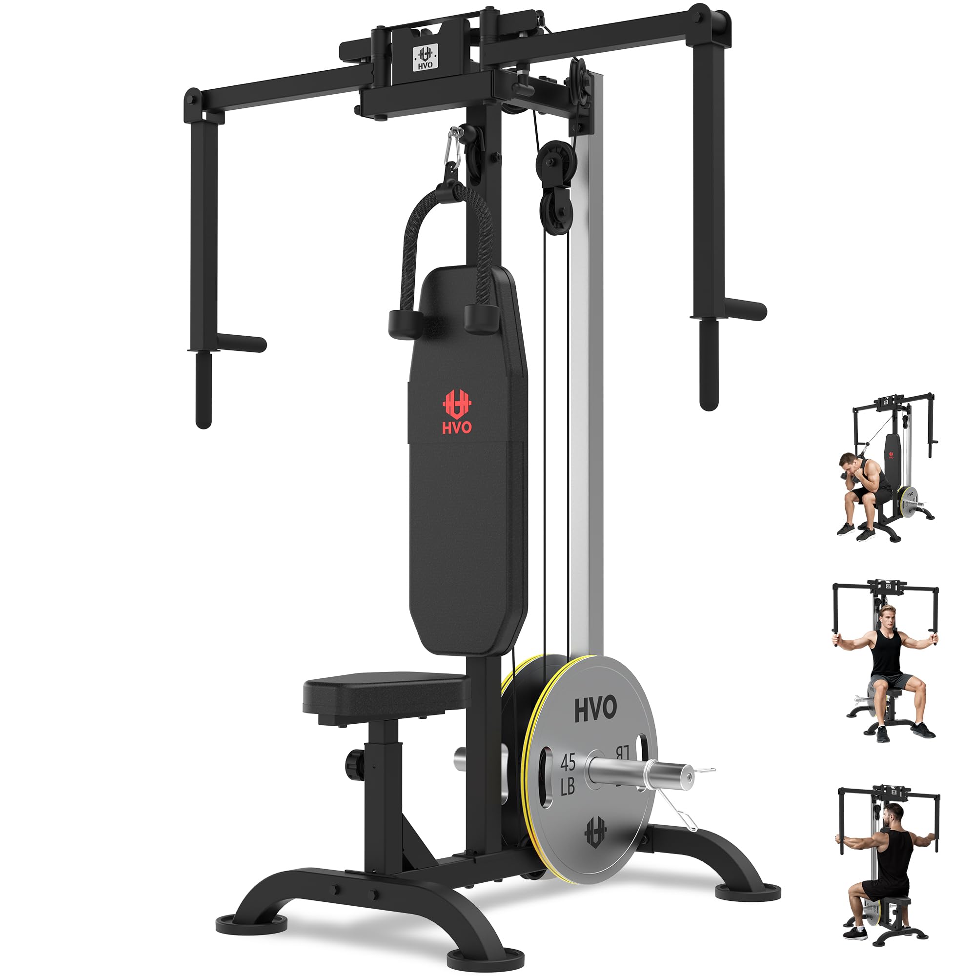 HVO Chest Fly Pec Deck Machine: per Pettorali Macchina Pectoral Trainer per Allenamento Petto e Deltoidi Posteriori Attrezzo Fitness Casa Professionale Nero