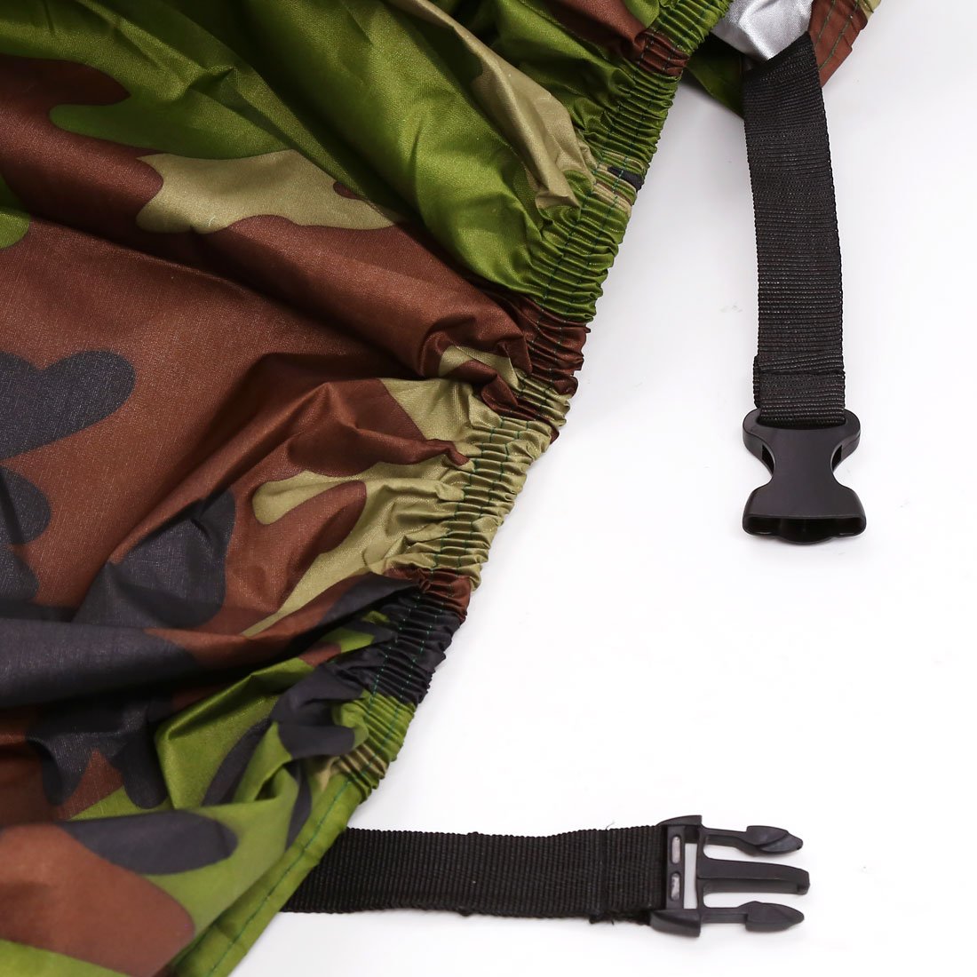 sourcing map Housse de Protection Bâche pour Moto Scooter Couverture Etanche Imperméable en Polyester 190T protège votre moto de la pluie, Rayon UV, poussière, Taille: XXL, Couleur: Camouflage