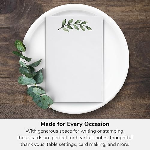 Miniatura 8 de 321Done Tarjetas verdes en blanco, papel kraft de 4 x 6, juego de 50  fabricadas en los Estados Unidos, cartulina gruesa, ideal para saludos