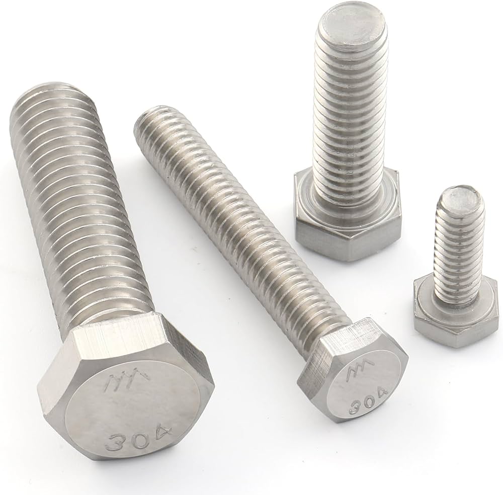 Amazon | VGBUY 20個 1/4-20 x 2-1/2インチ 六角頭ネジボルト 304