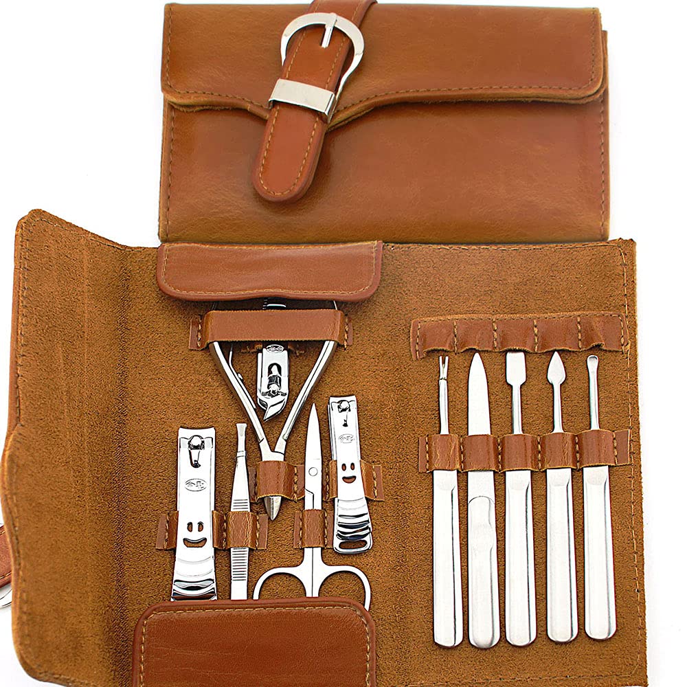 Kit de pédicure et manucure 11 pièces avec coupe-ongles et râpe pour soin des pieds